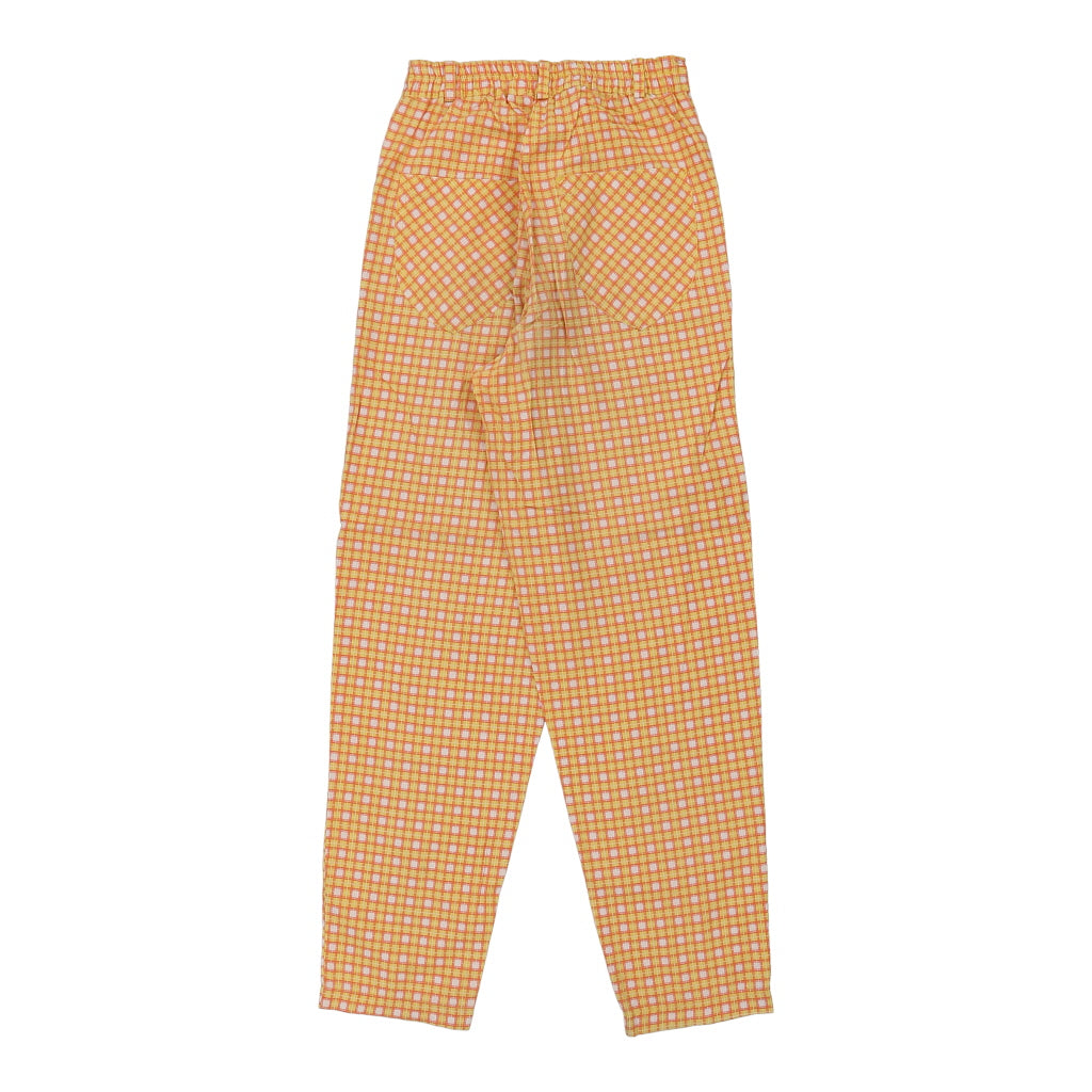 Age 11-12 Uva Spina Checked Trousers - Medium Orange Cotton Refurbished - Thrifted (note: this is a term often used to describe second- refurbished available on Cerqular