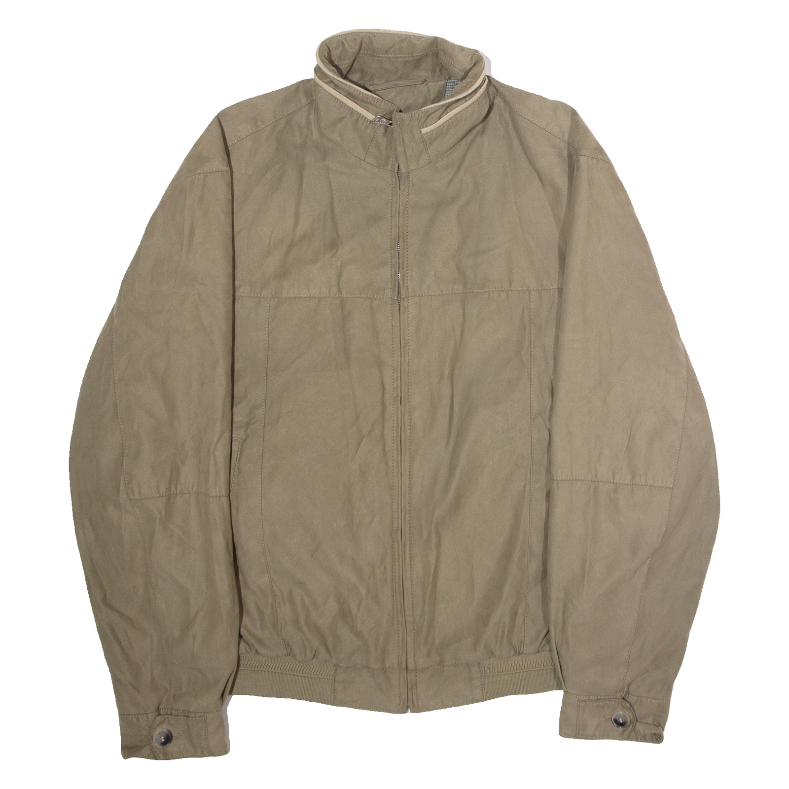 PIERRE CARDIN Mens Lined Jacket Beige Faux Suede L Refurbished - N/A refurbished available on Cerqular