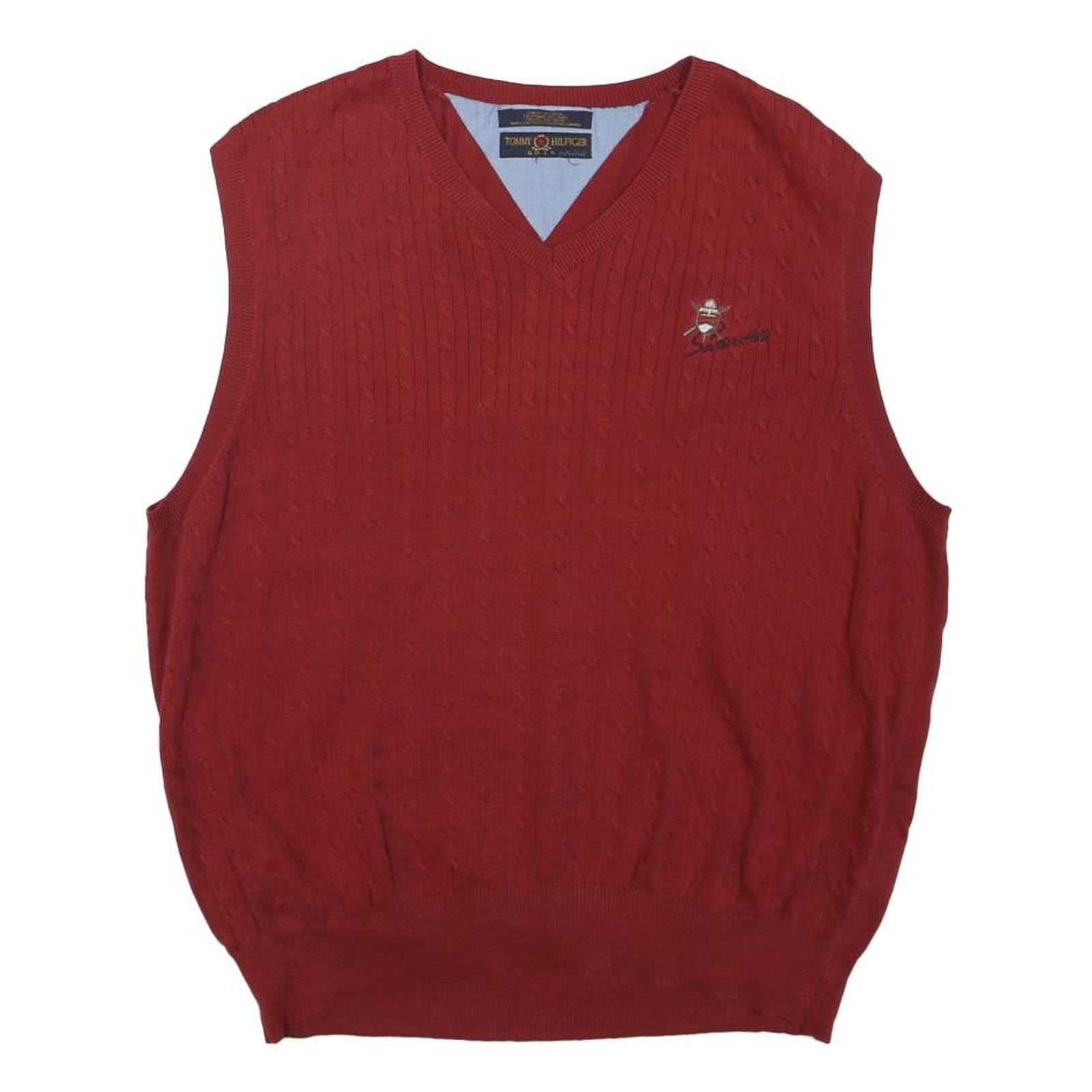 Buy TOMMY HILFIGER Mens Red Patterned Jumper V-Neck Cable Knit M Cotton Blend Refurbished - $45.49 TOMMY HILFIGER Mens Red Patterned Jumper V-Neck Cable Knit M Cotton Blend Refurbished - N/A refurbished available on Cerqular