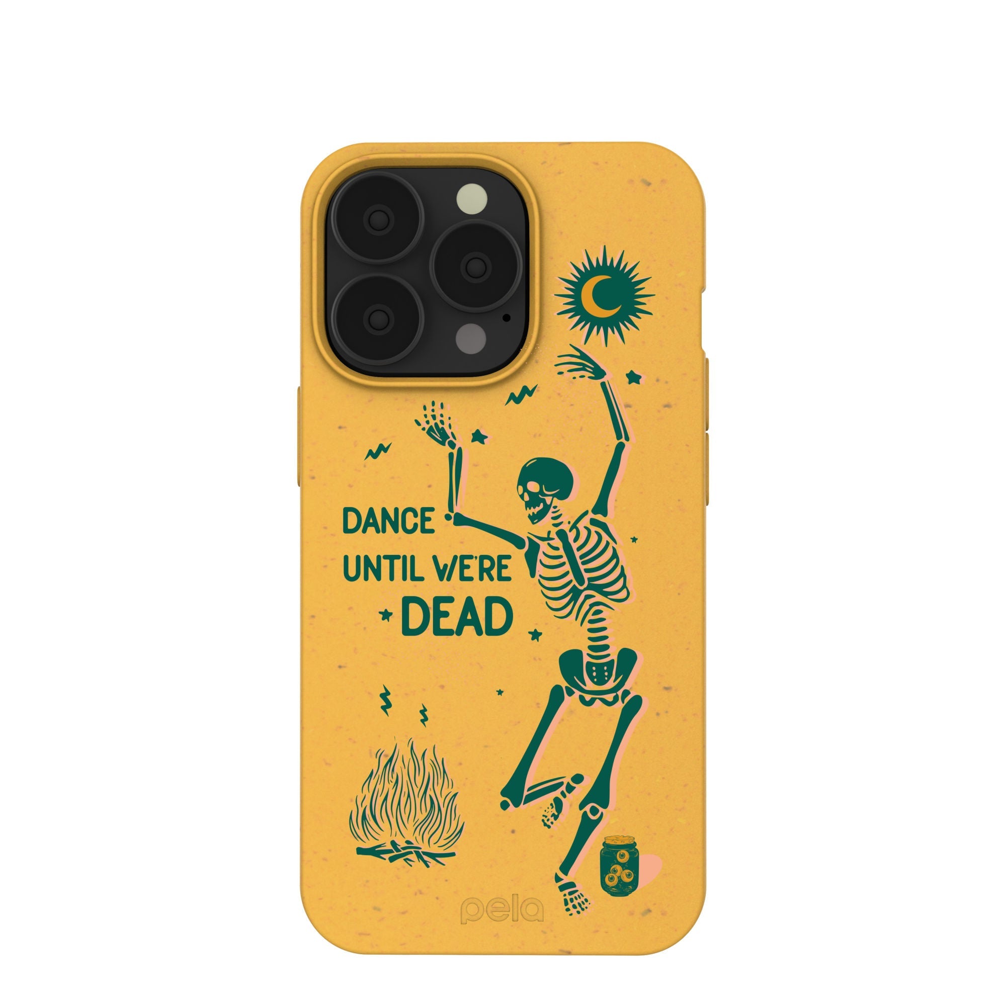 Honey Dancing Skeleton iPhone 13 Pro Case Refurbished - Pela Case refurbished available on Cerqular