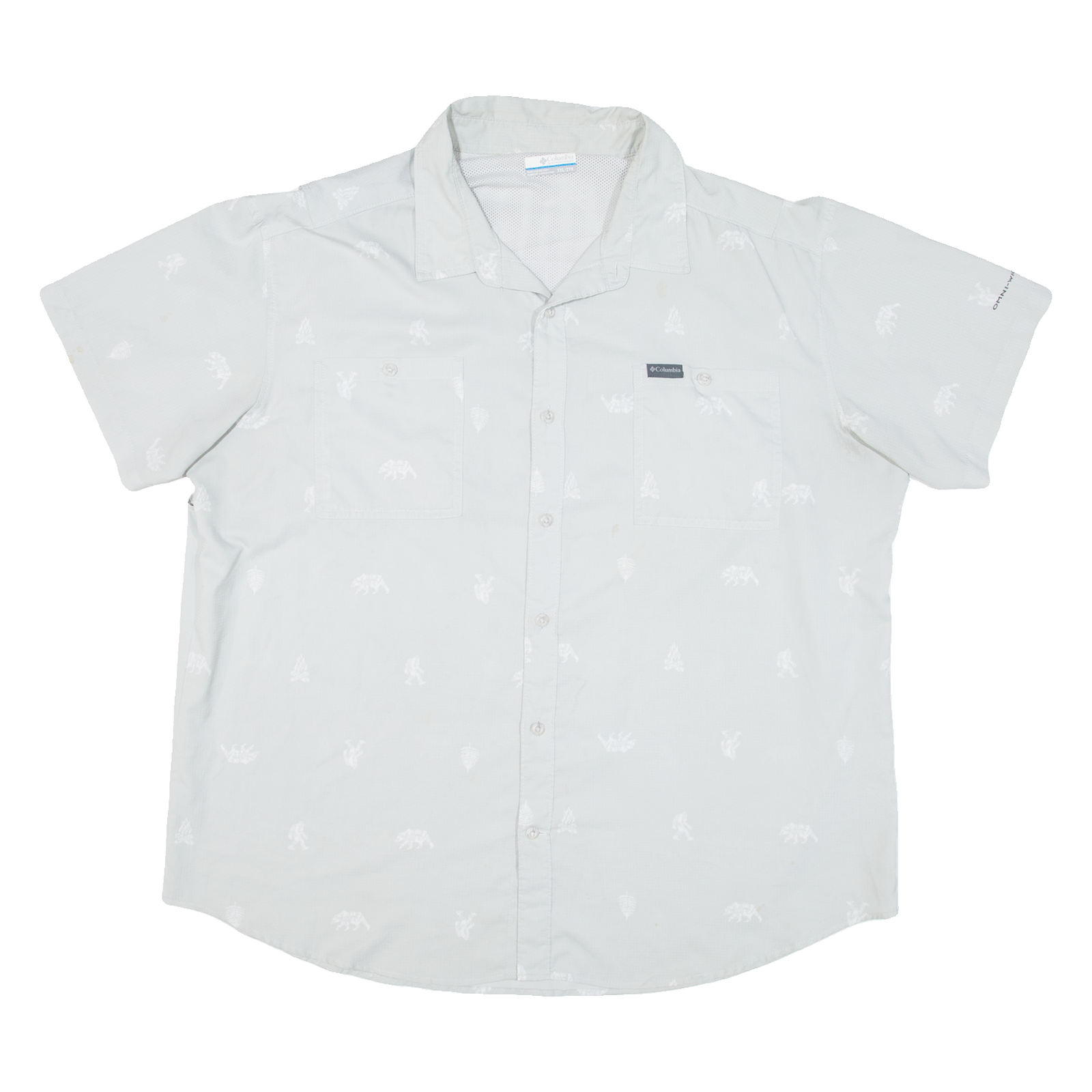 COLUMBIA Animals Mens Shirt Grey 2XL Refurbished - N/A refurbished available on Cerqular