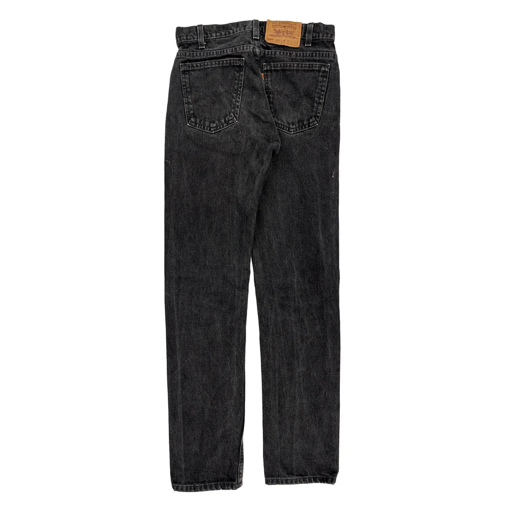 Made In USA Levis 505 Jeans - 28W 34L Black Cotton Refurbished - Thrifted (note: this is a term often used to describe second- refurbished available on Cerqular