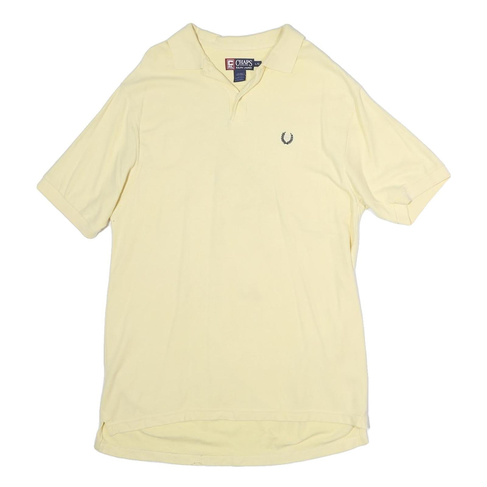 CHAPS RALPH LAUREN Mens Yellow Polo Shirt XL Cotton Short Sleeve Plain Classic Refurbished - N/A refurbished available on Cerqular