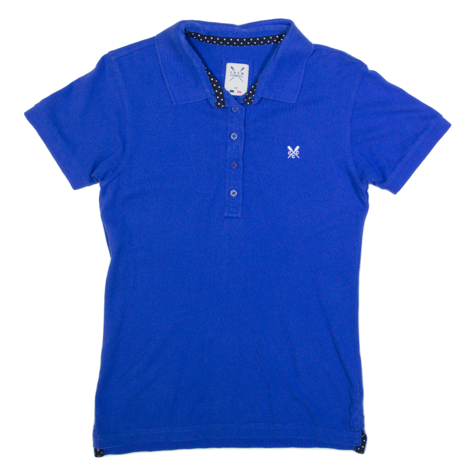 CREW CLOTHING Womens Polo Shirt Blue UK 10 Refurbished - N/A refurbished available on Cerqular