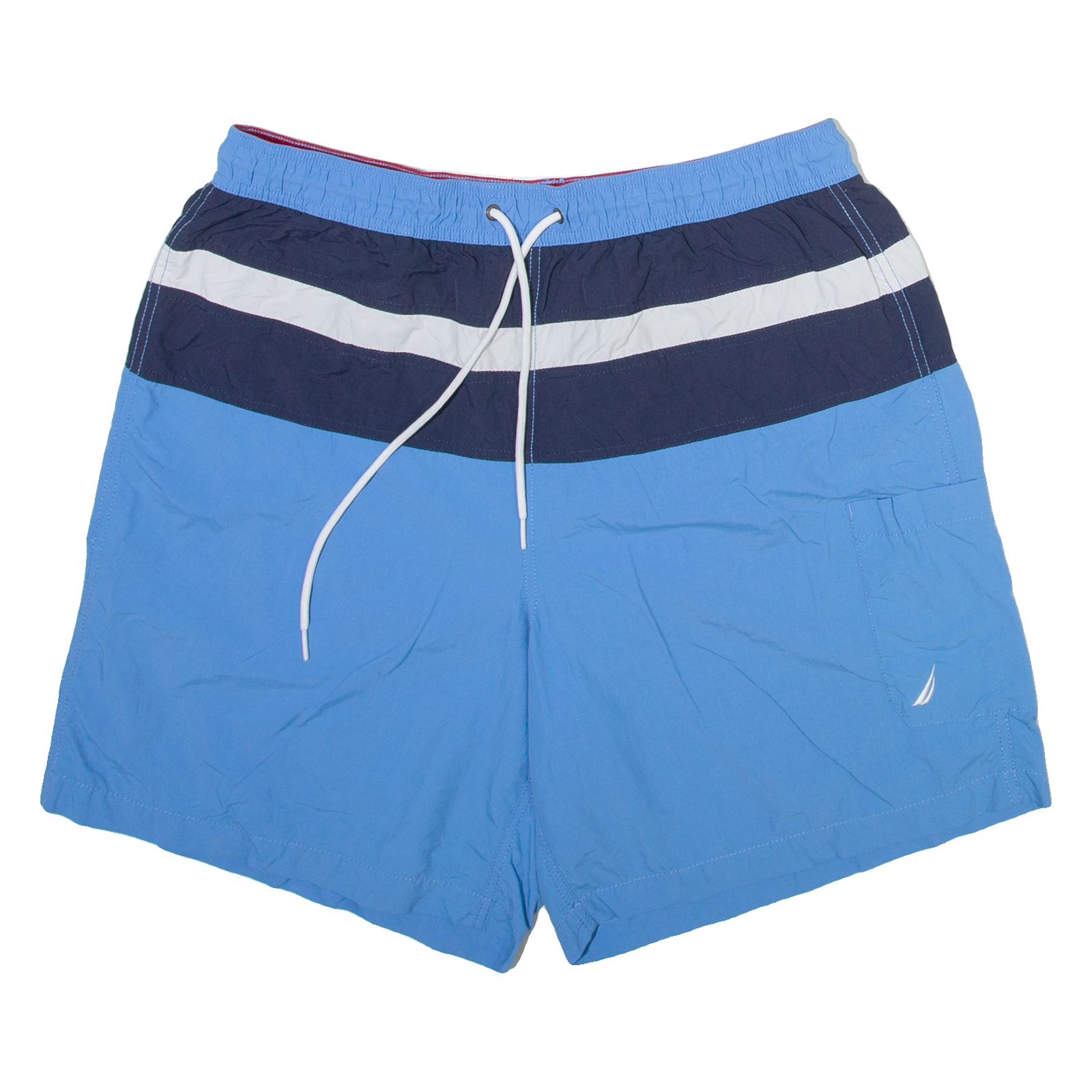 NAUTICA Mens Swimming Shorts Blue Relaxed Striped XL W32 Refurbished - N/A refurbished available on Cerqular