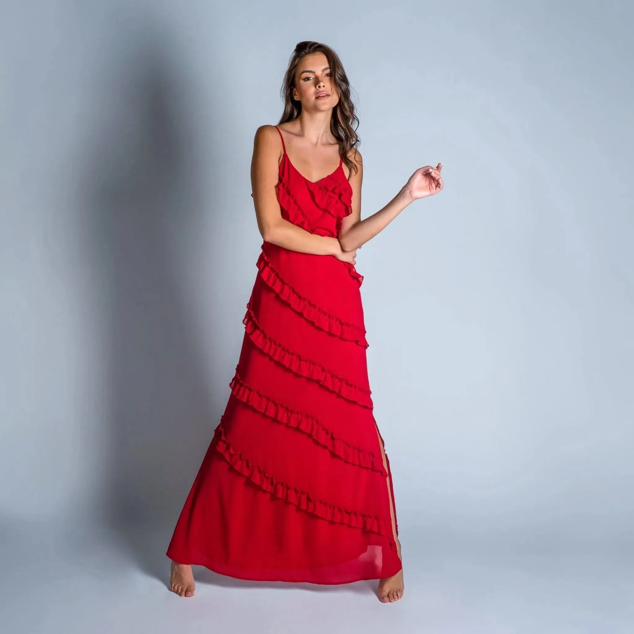 Hanalei Long Dress | Size: M | Color: Red Refurbished - Aloud (note: this is a lesser-known brand, but it has refurbished available on Cerqular
