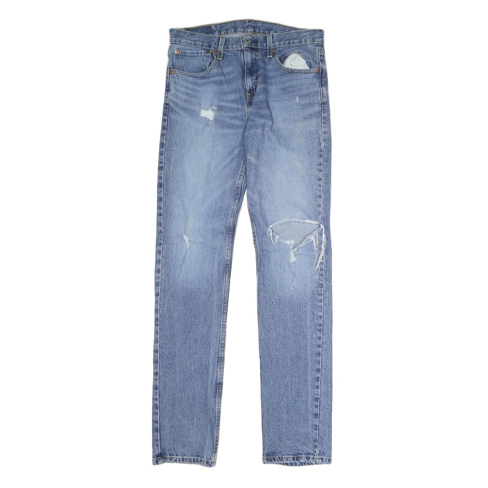 LEVI'S 511 Skinny Mens Jeans Blue Slim Skinny Denim Medium W32 L34 Ripped Refurbished - N/A refurbished available on Cerqular
