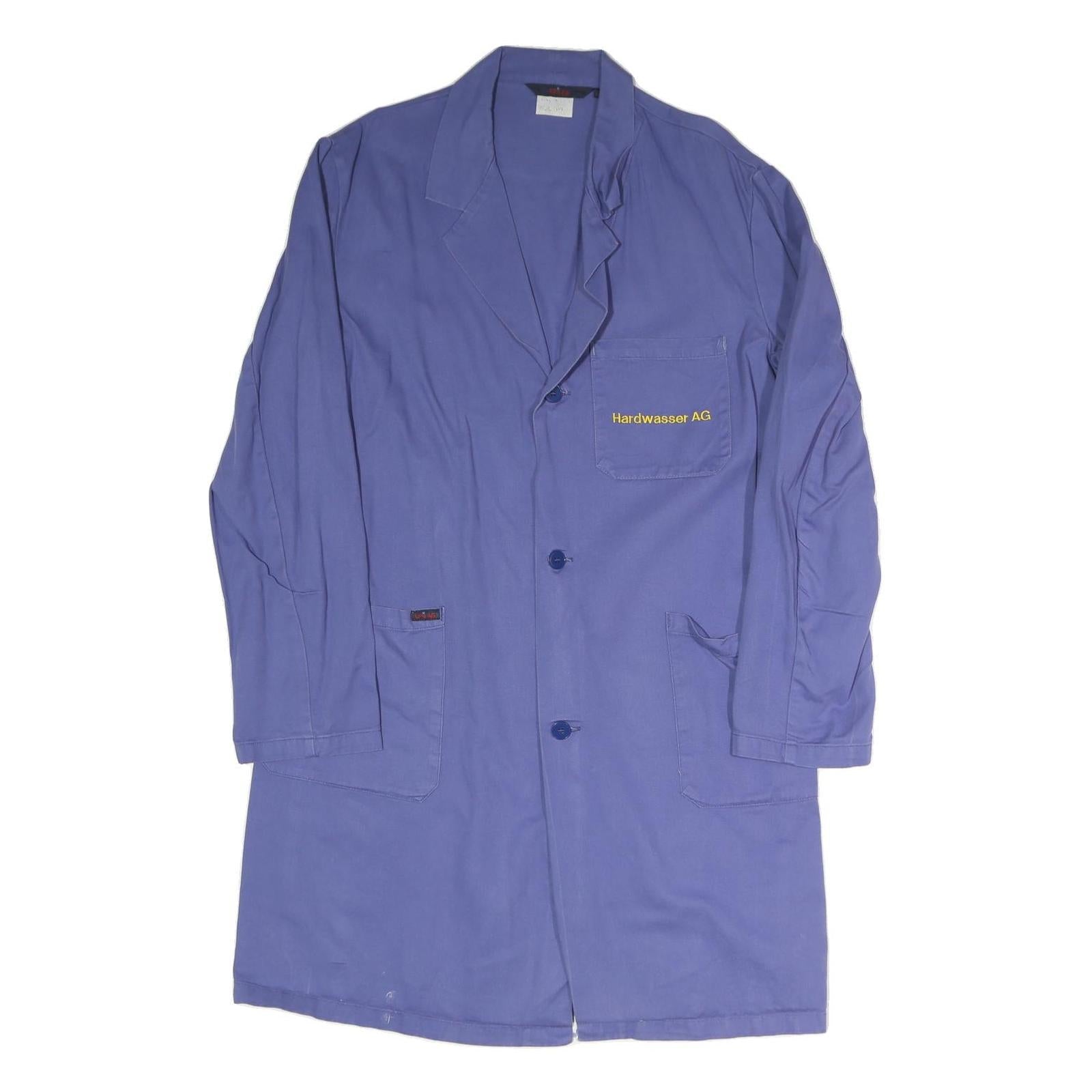 SPILAG Mens Blue Workwear Jacket M Cotton Blend Plain Button Closure Refurbished - N/A refurbished available on Cerqular