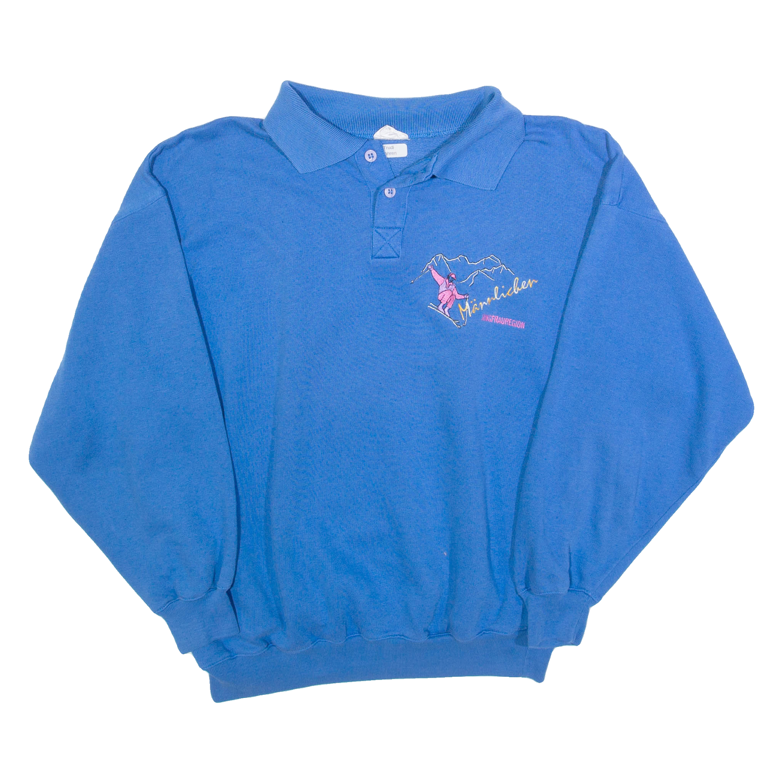 JUNGFRAU REGION Mens Sweatshirt Blue Collared M Refurbished - N/A refurbished available on Cerqular
