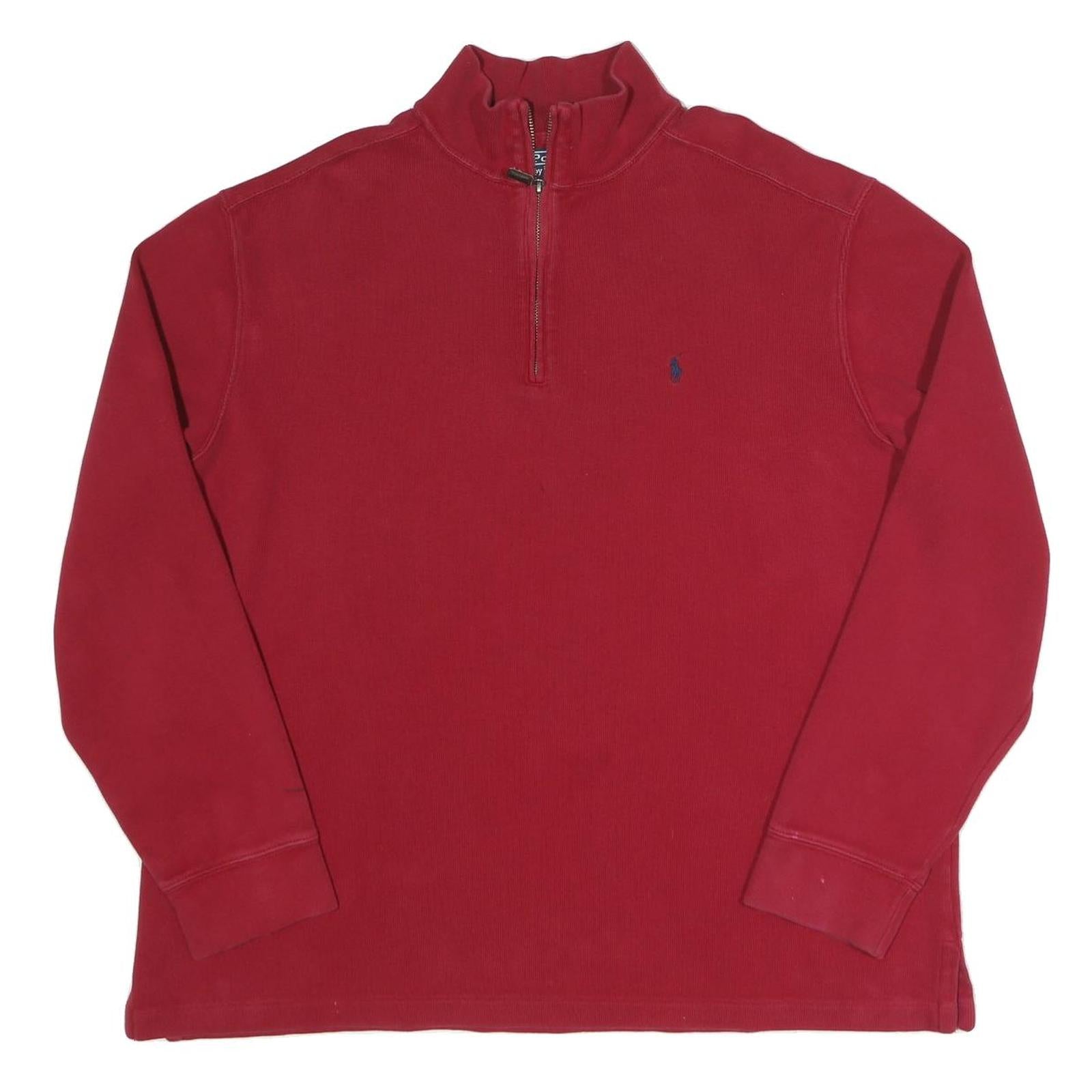 Buy POLO RALPH LAUREN Mens Red Heavy Knit 1/4 Zip Jumper XL Cotton Pullover Classic Refurbished - $67.59 POLO RALPH LAUREN Mens Red Heavy Knit 1/4 Zip Jumper XL Cotton Pullover Classic Refurbished - N/A refurbished available on Cerqular