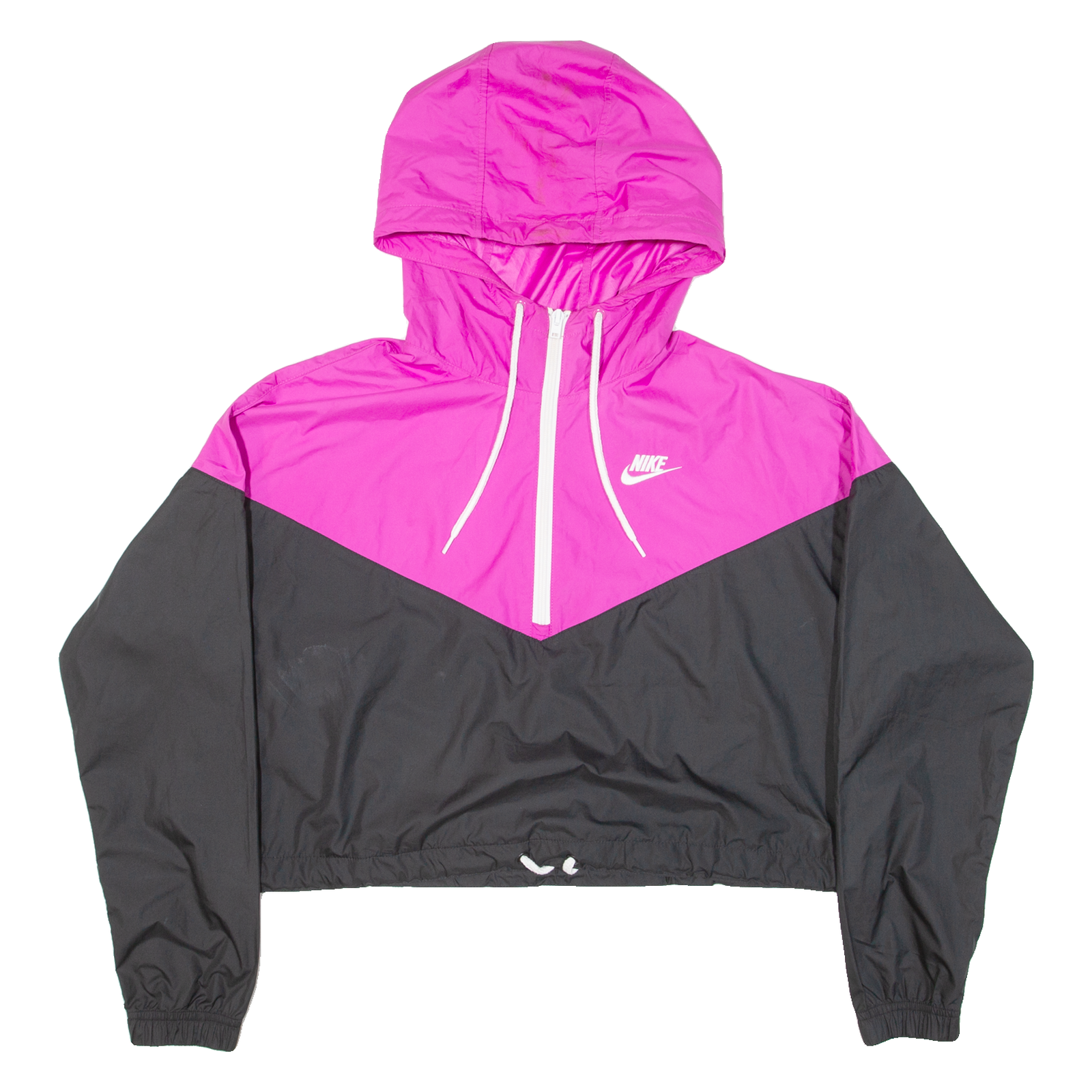 NIKE Cropped Womens Pullover Jacket Black Hooded M Refurbished - N/A refurbished available on Cerqular