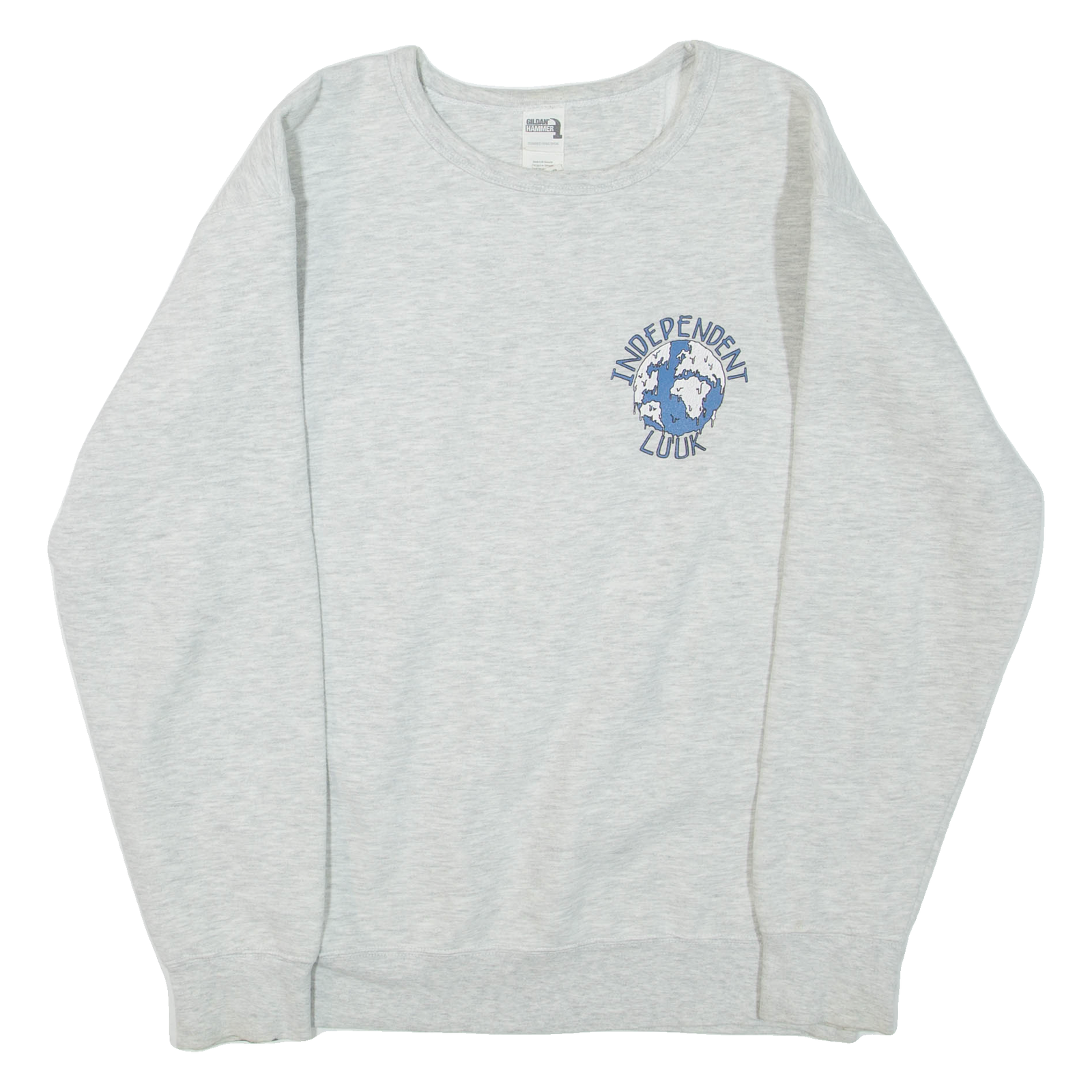 GILDAN Mens Sweatshirt Grey Crew Neck M Refurbished - N/A refurbished available on Cerqular