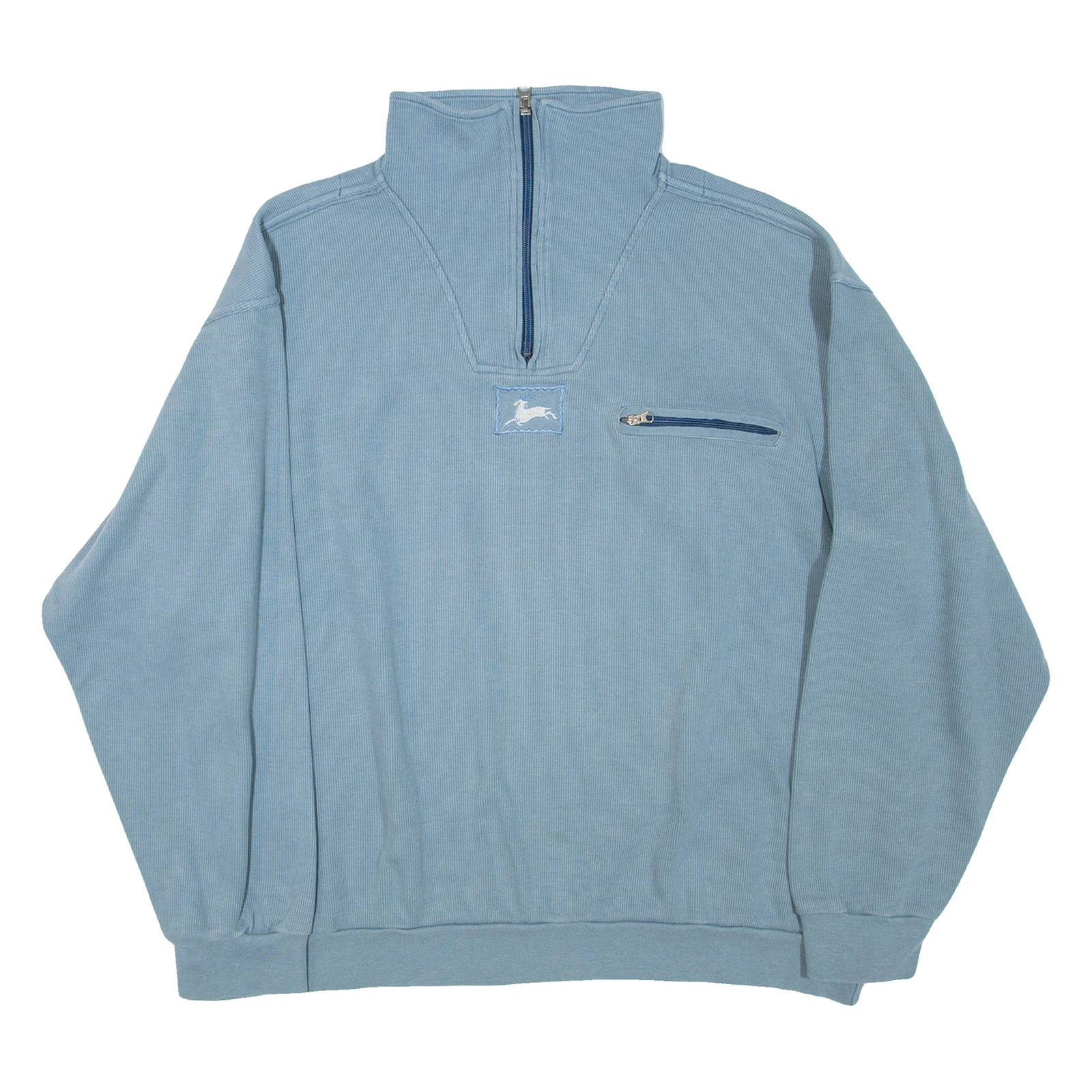 Wolf Mens Sweatshirt Blue 1/4 Zip L Refurbished - N/A refurbished available on Cerqular