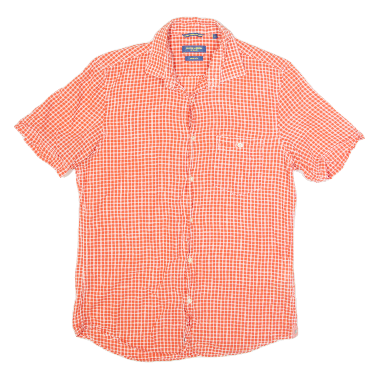 PIERRE CARDIN Mens Shirt Red Gingham S Refurbished - N/A refurbished available on Cerqular