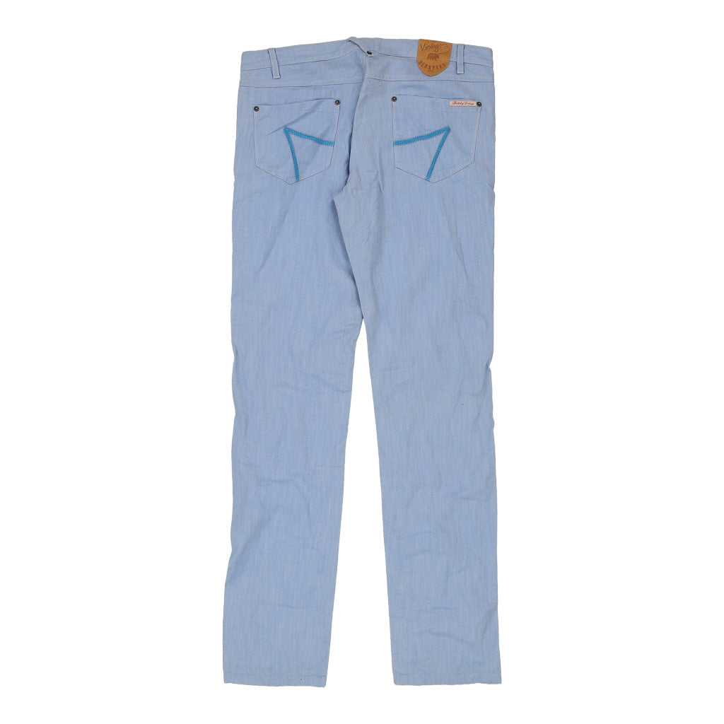Berkeley Trousers - 36W 35L Blue Cotton Refurbished - Thrifted (note: this is a term often used to describe second- refurbished available on Cerqular