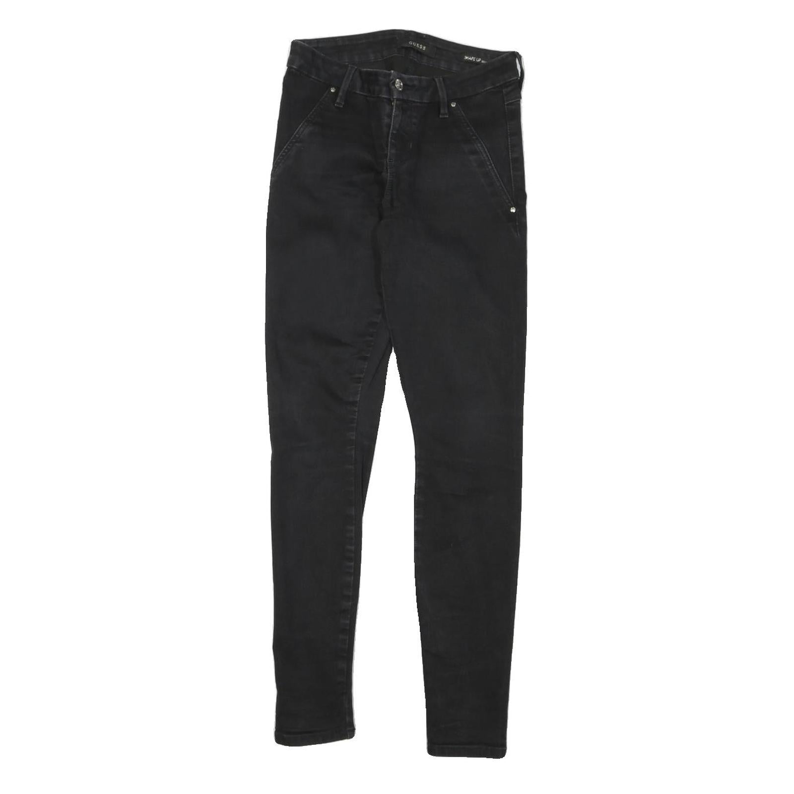 GUESS Womens Jeans Black Regular Skinny Denim W26 L29 Zip Fitted Stylish Refurbished - N/A refurbished available on Cerqular