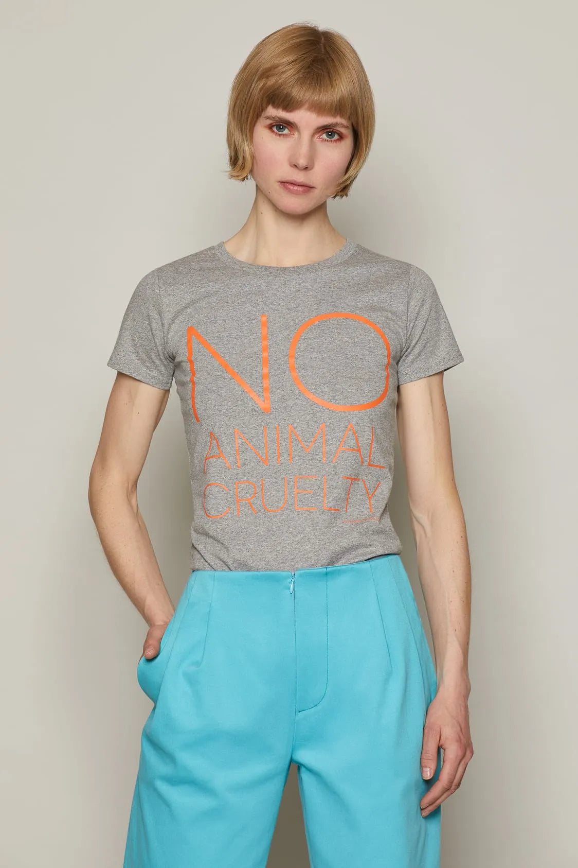 No Animal Cruelty T-Shirt (Grey) | size: L Refurbished - N/A refurbished available on Cerqular