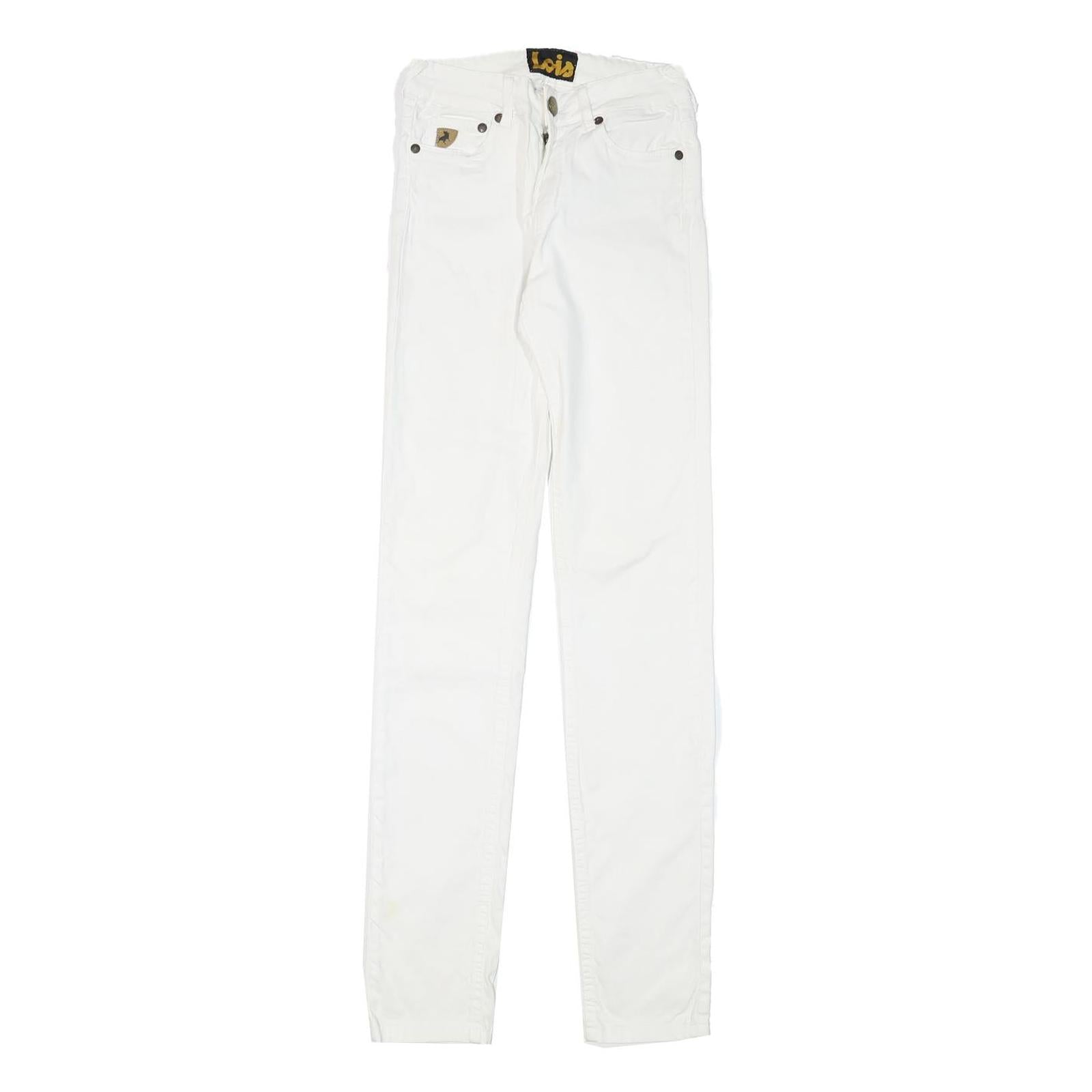 LOIS Womens Cotton Blend White Slim Skinny Trousers W23 L31 Stylish Casual Wear Refurbished - N/A refurbished available on Cerqular