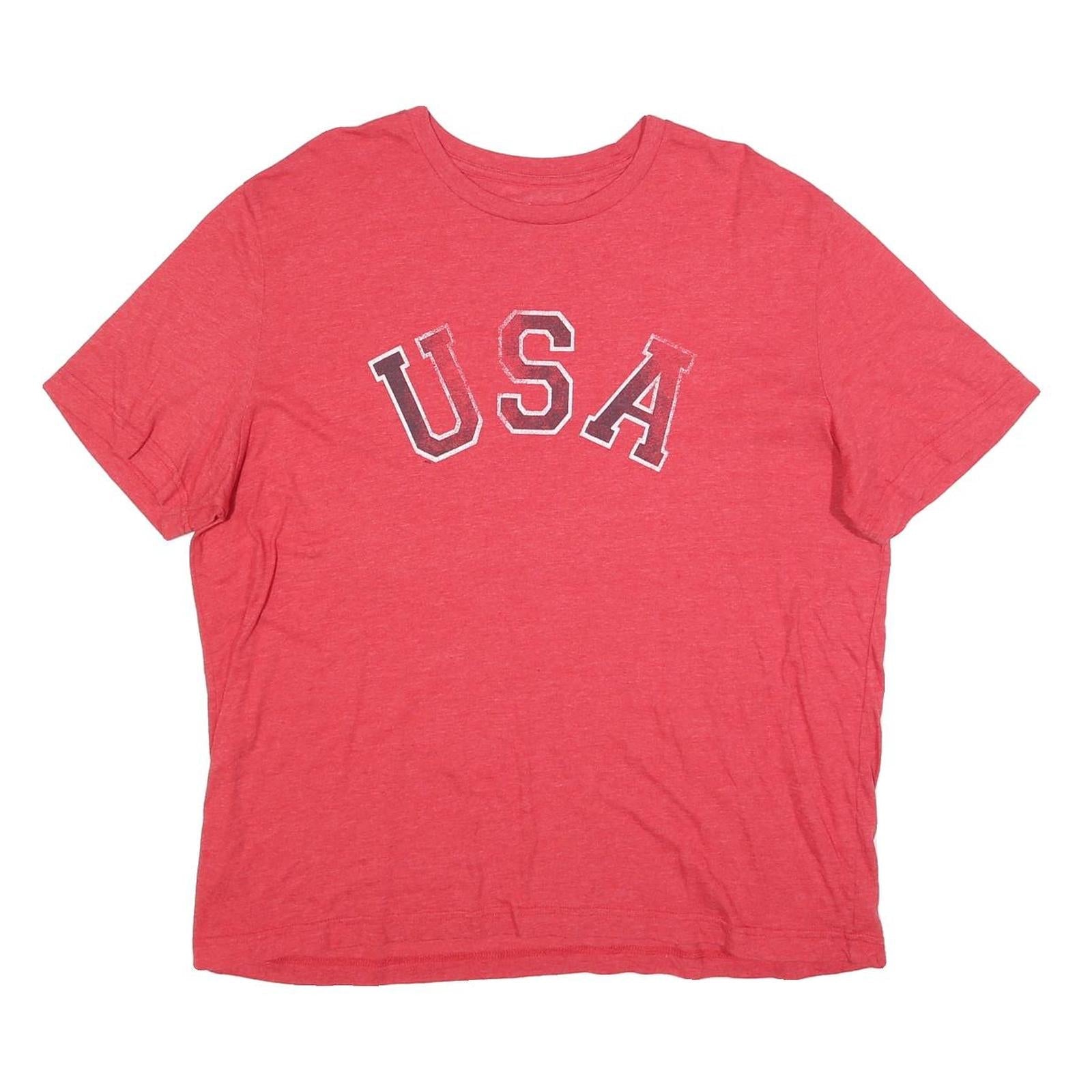 ST JOHNS BAY Womens Red USA Graphic T-Shirt XL Short Sleeve Crew Neck Cotton Refurbished - N/A refurbished available on Cerqular