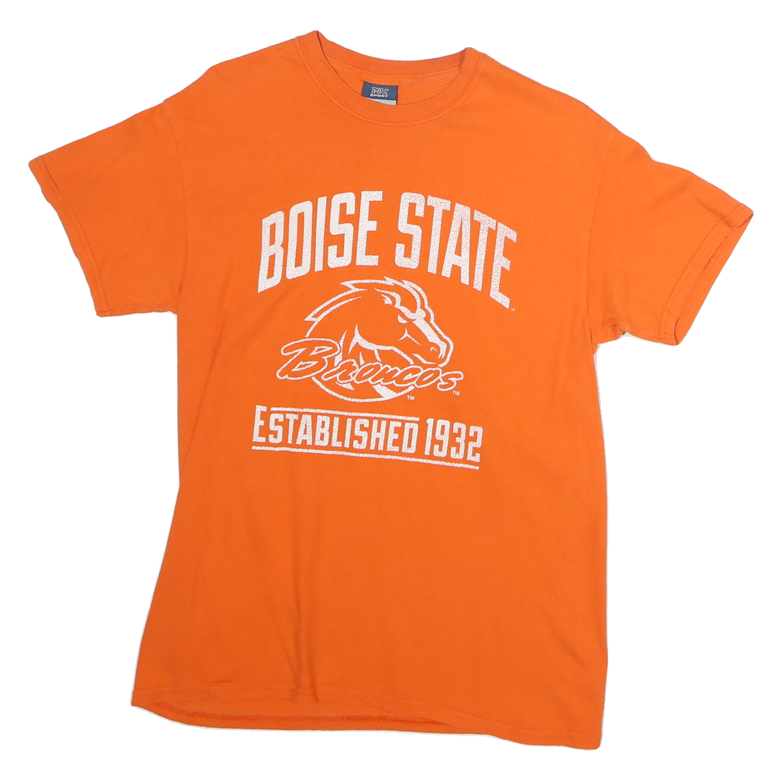 MV SPORT Mens Orange Boise State Broncos Graphic T-Shirt M Short Sleeve Crew Refurbished - N/A refurbished available on Cerqular
