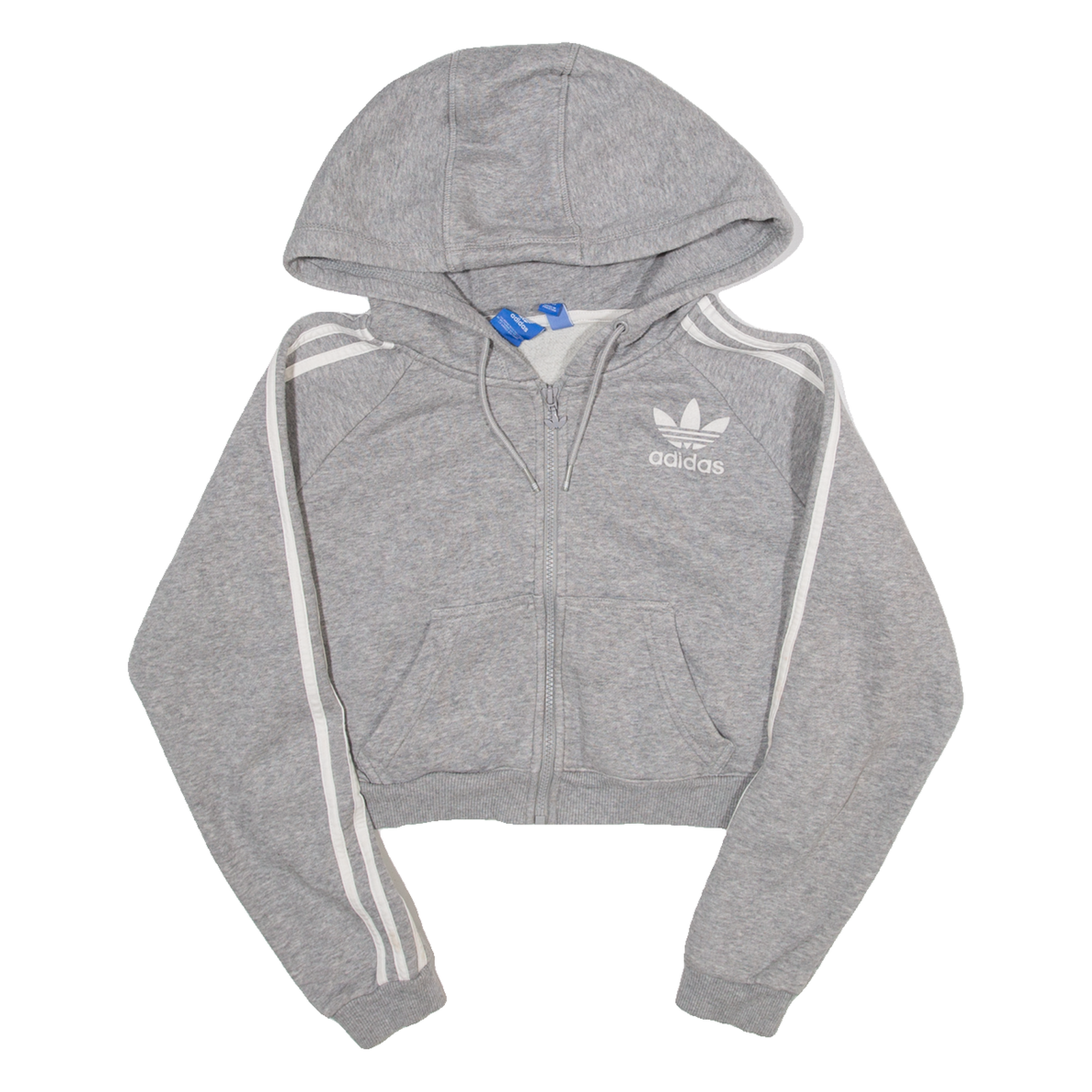 ADIDAS Womens Grey Hoodie Full Zip UK 10 Refurbished - N/A refurbished available on Cerqular
