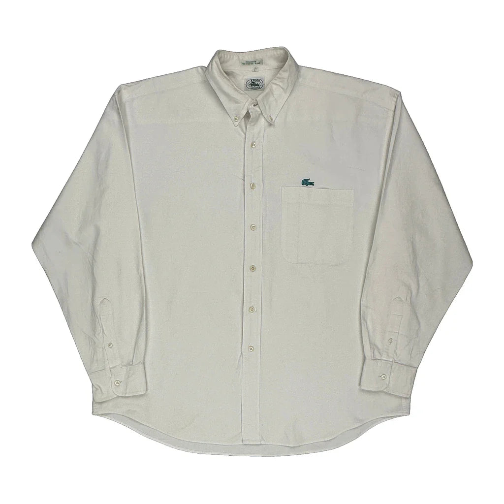 Izod Shirt - XL White Cotton Refurbished - Thrifted (note: this is a term often used to describe second- refurbished available on Cerqular