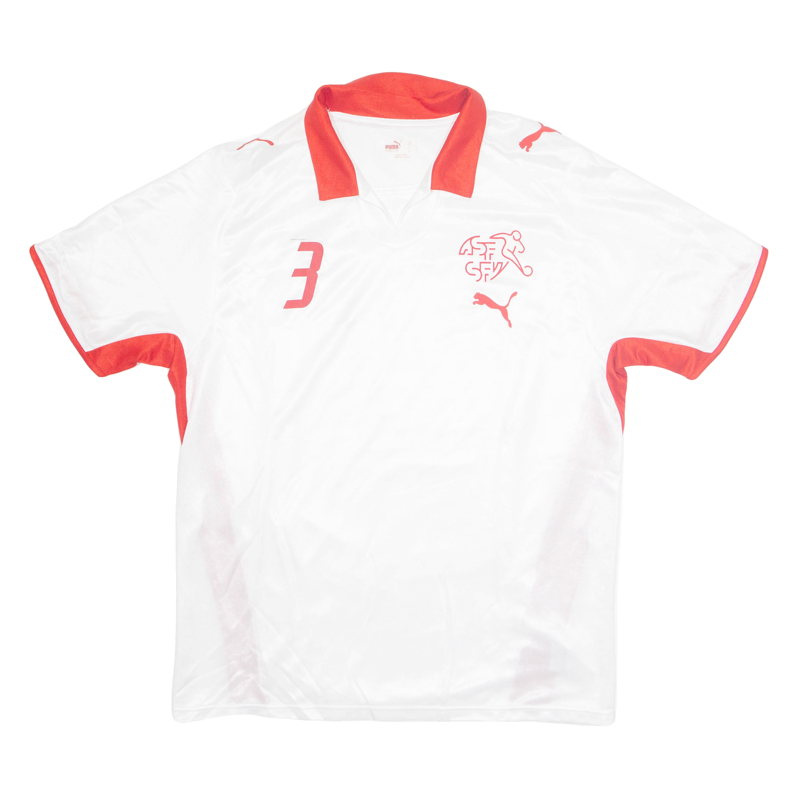 PUMA Swiss FC 3 Zehntner Mens Football Shirt Jersey White Collared L Refurbished - N/A refurbished available on Cerqular