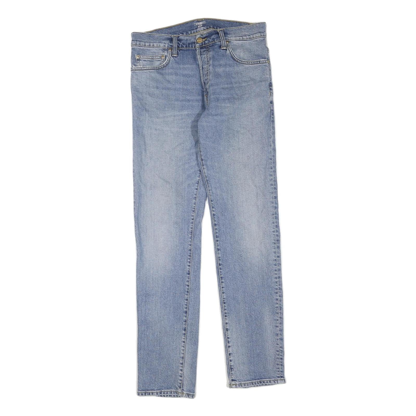 CARHARTT Mens Regular Fit Blue Denim Jeans W30 L32 Casual Cotton Blend Zip Refurbished - N/A refurbished available on Cerqular