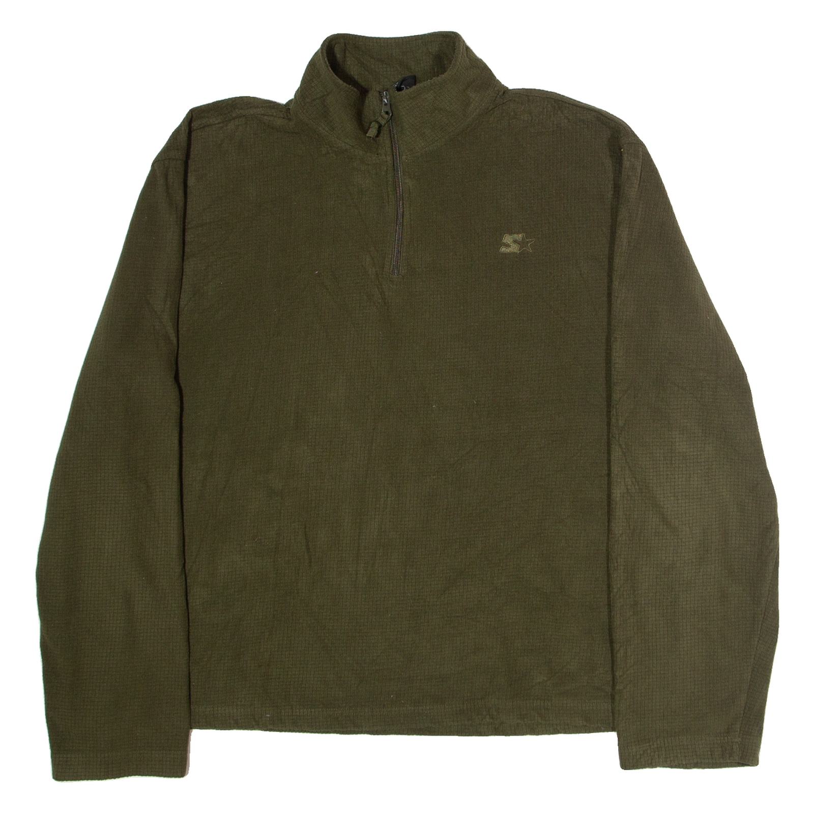 STARTER Mens Fleece Green 1/4 Zip L Refurbished - N/A refurbished available on Cerqular