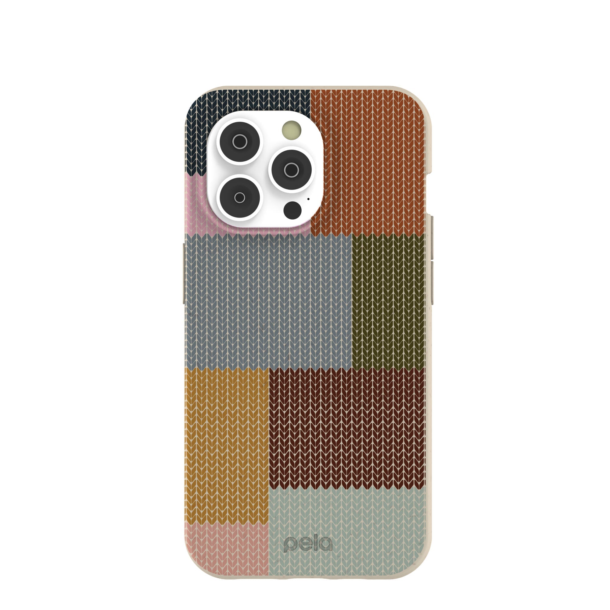 London Fog Knitted Patchwork iPhone 14 Pro Case Refurbished - Pela Case refurbished available on Cerqular