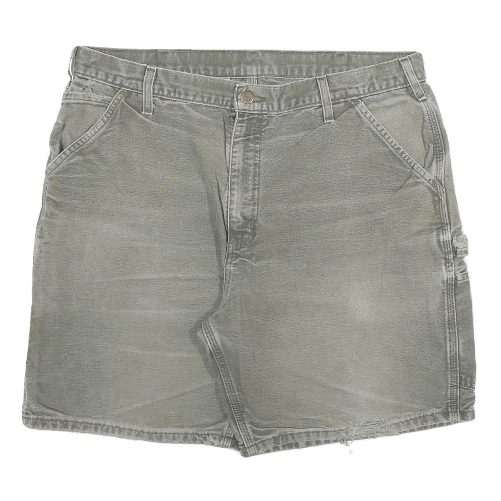 CARHARTT Mens Shorts Grey Casual Cotton Blend XL W38 Workwear Cargo Pockets Refurbished - N/A refurbished available on Cerqular