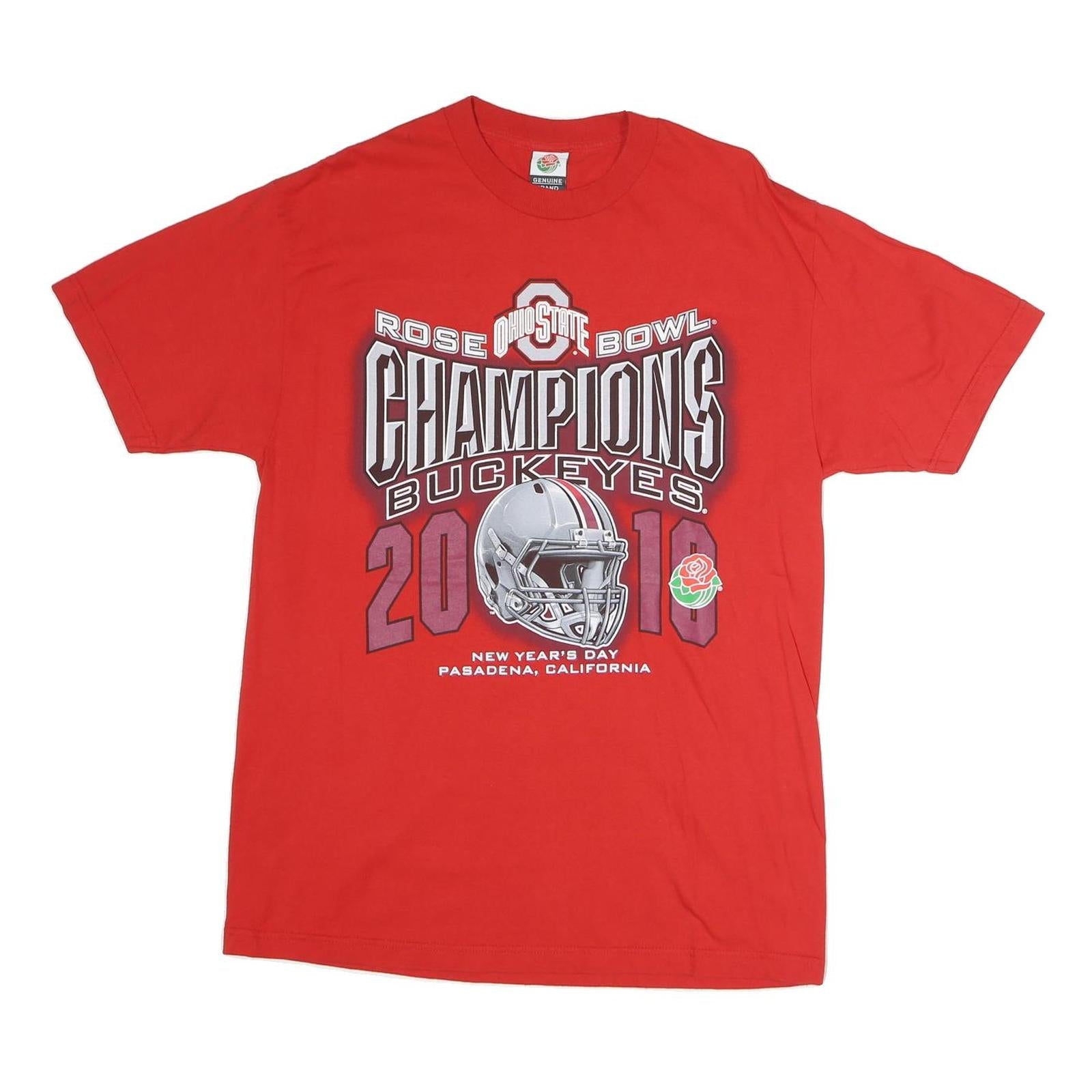 GENUINE BRAND Mens Red Rose Bowl Champions 2010 Graphic T-Shirt L Short Sleeve Refurbished - N/A refurbished available on Cerqular