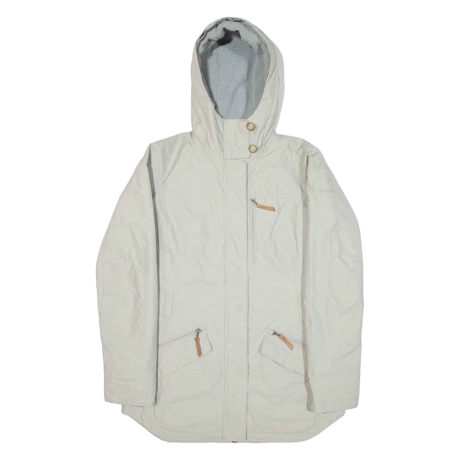 COLUMBIA Insulated Womens Parka Jacket Beige Hooded M Refurbished - N/A refurbished available on Cerqular