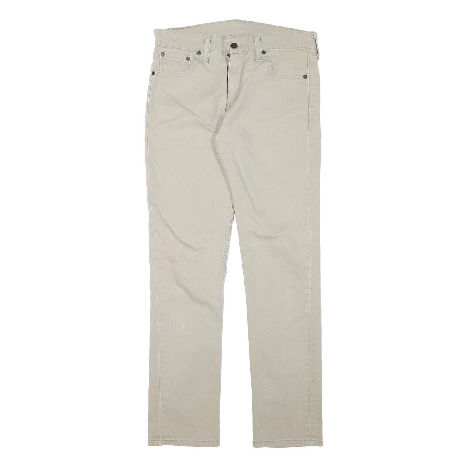 LEVI'S Mens Cotton Blend Beige Regular Straight Denim W30 L30 Zip Jeans Classic Refurbished - N/A refurbished available on Cerqular