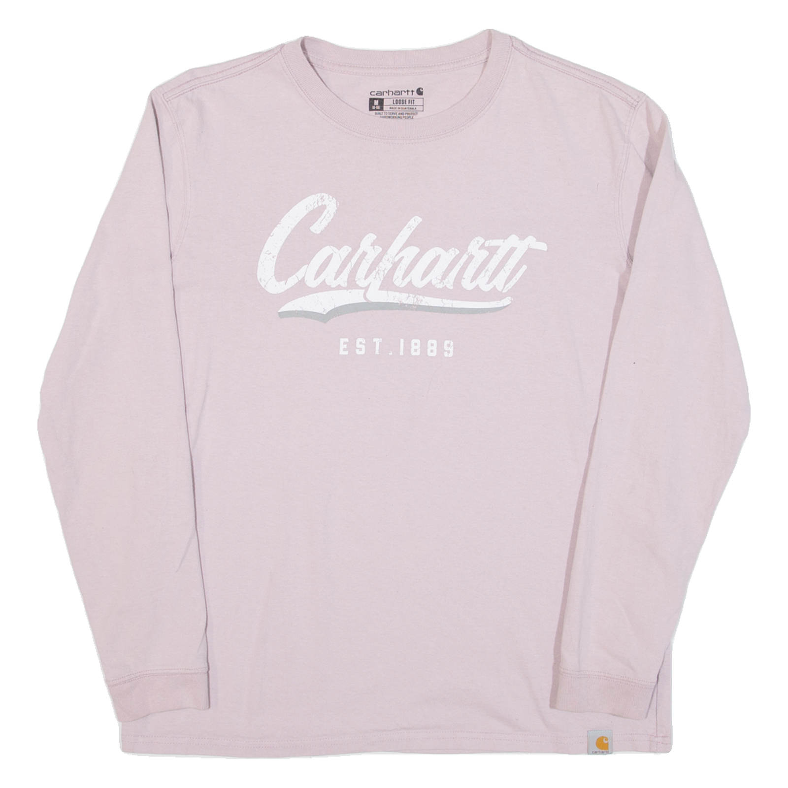 CARHARTT Loose Fit Womens T-Shirt Pink Long Sleeve M Refurbished - N/A refurbished available on Cerqular