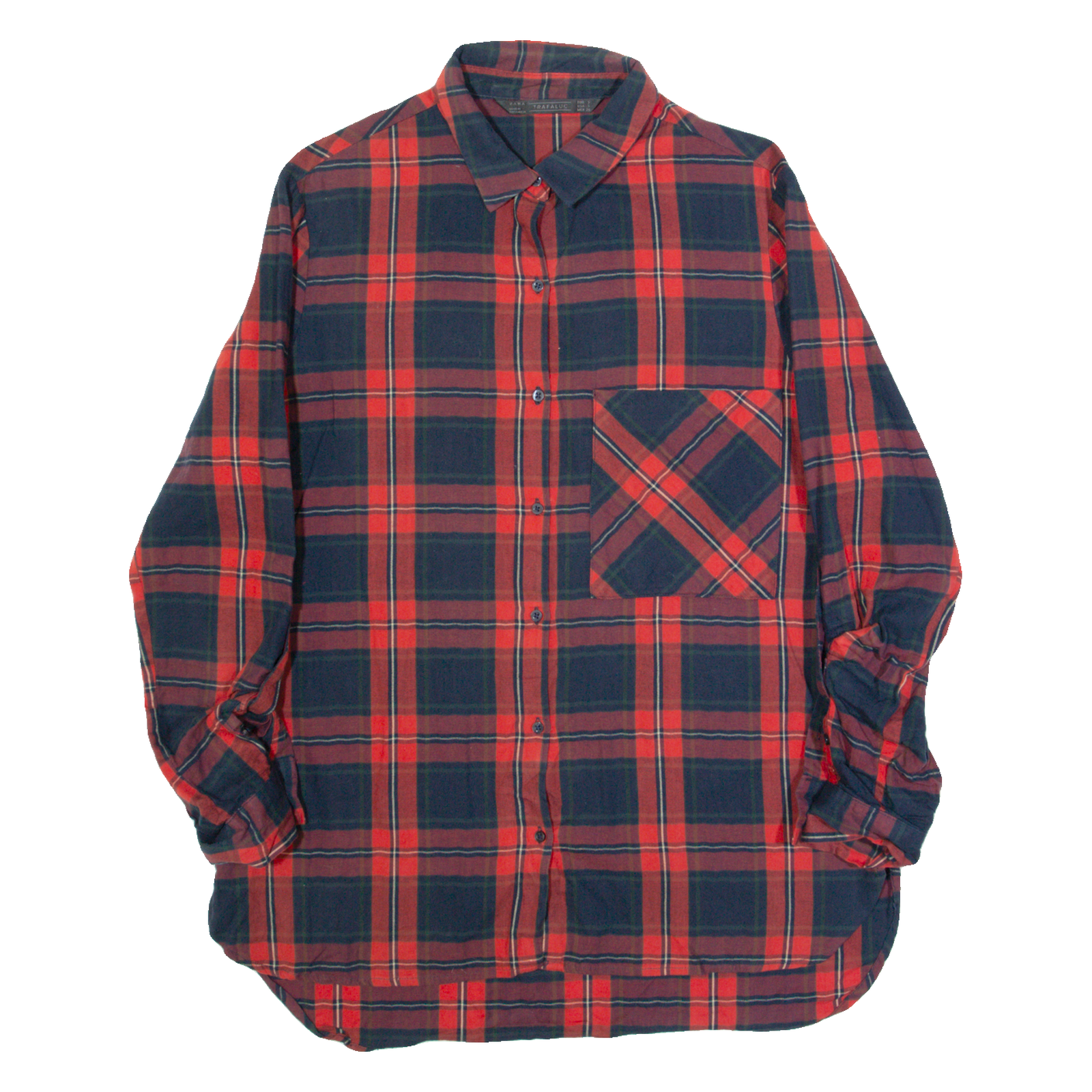Buy ZARA TRAFALUC Womens Printed Shirt Red Collared Long Sleeve Check S Refurbished - $16.89 ZARA TRAFALUC Womens Printed Shirt Red Collared Long Sleeve Check S Refurbished - N/A refurbished available on Cerqular