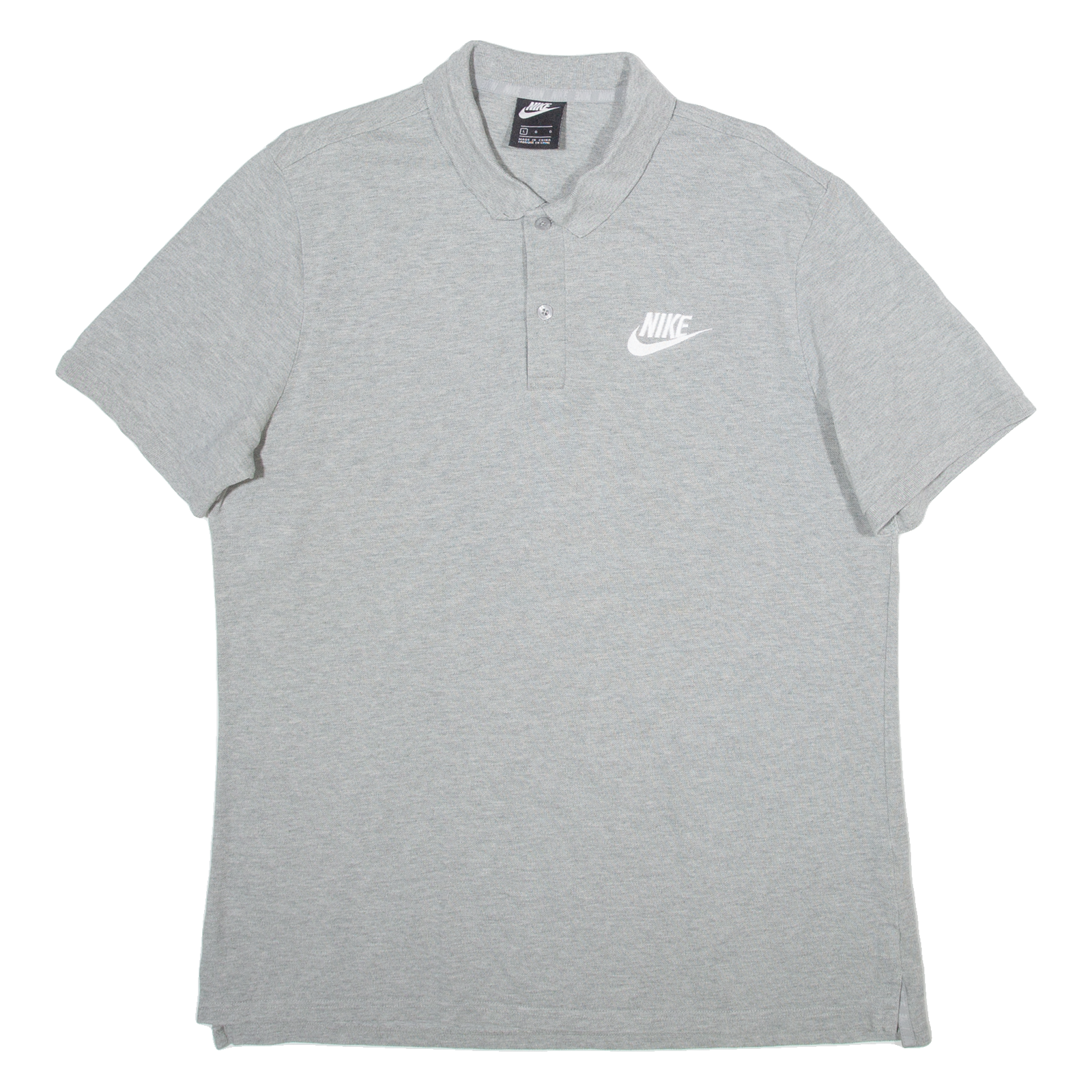 NIKE Mens Polo Shirt Grey L Refurbished - N/A refurbished available on Cerqular