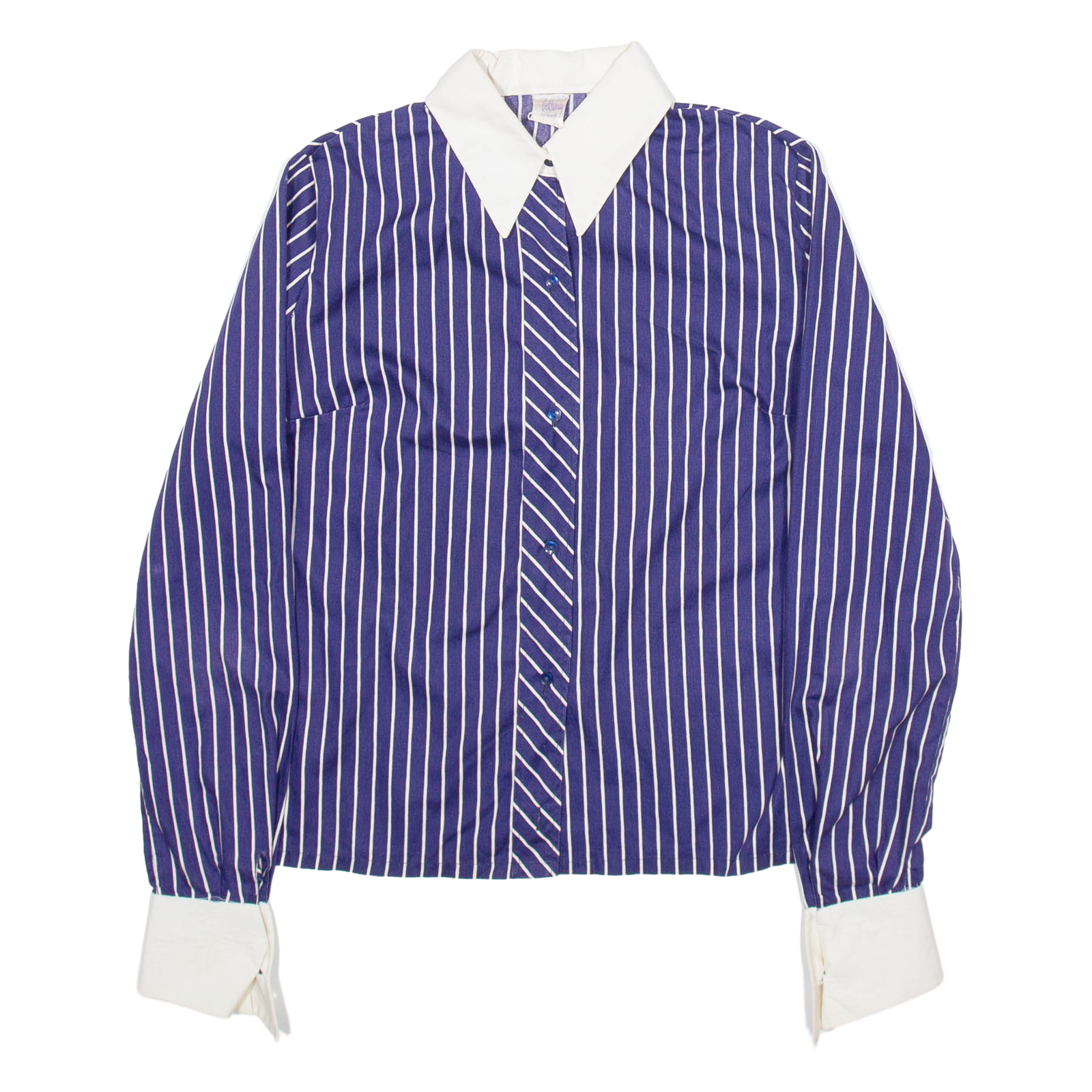 BELTONY Womens Shirt Blue 90s Striped Long Sleeve S Refurbished - N/A refurbished available on Cerqular