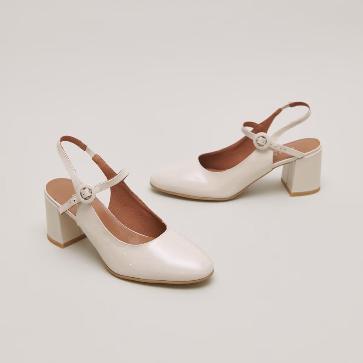 Salomes/babies Dollar Vernis Ecru | Color: ECRU | Size: 37 Refurbished - Rue Madame is a known brand, and the standardized name is " refurbished available on Cerqular
