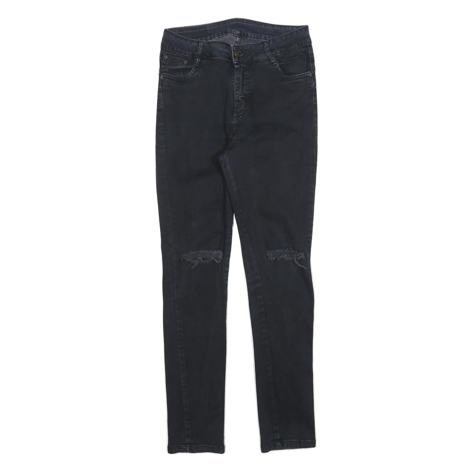 LEVI'S Womens Slim Blue Denim Jeans Zip W26 L28 Distressed Ripped Knee Skinny Refurbished - N/A refurbished available on Cerqular