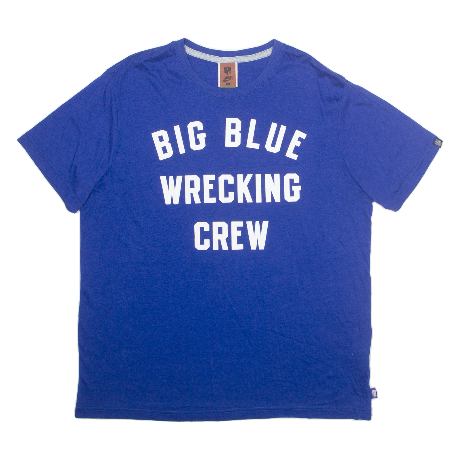NIKE Big Blue Wrecking Crew Mens T-Shirt Blue USA XL Refurbished - N/A refurbished available on Cerqular
