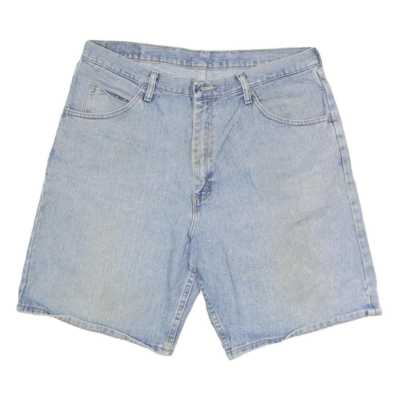WRANGLER Mens Denim Blue Cotton Shorts M W36 Classic Fit Casual Style Refurbished - N/A refurbished available on Cerqular