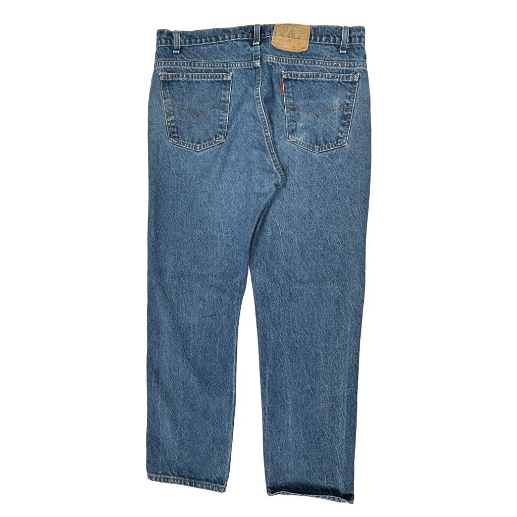 Orange Tab Levis Jeans - 36W 30L Blue Denim Refurbished - Thrifted (note: this is a term often used to describe second- refurbished available on Cerqular