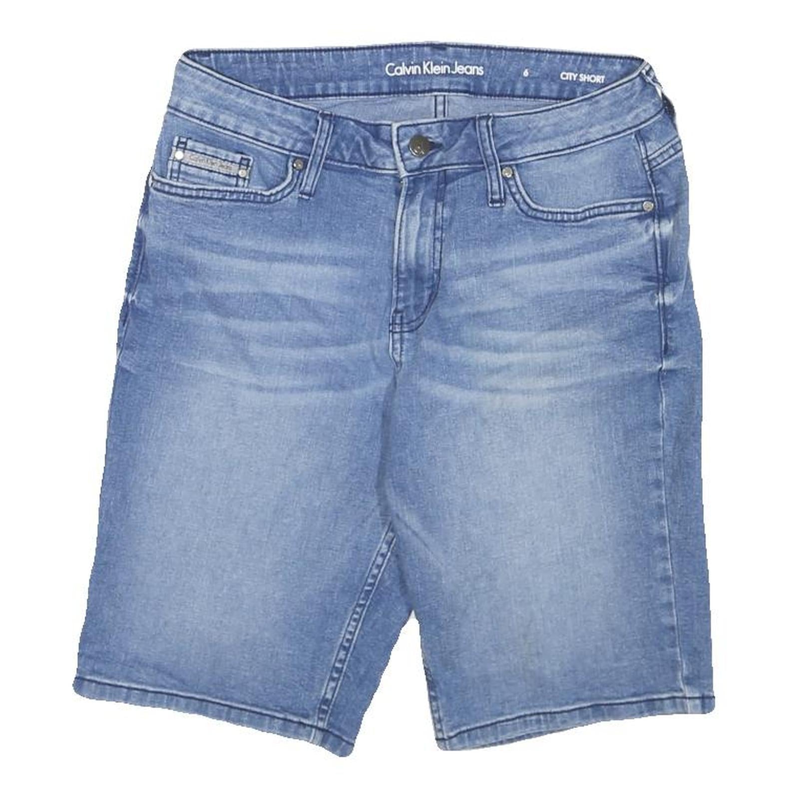 CALVIN KLEIN Womens Denim Blue Casual Shorts M W28 Lightweight Cotton Blend Refurbished - N/A refurbished available on Cerqular