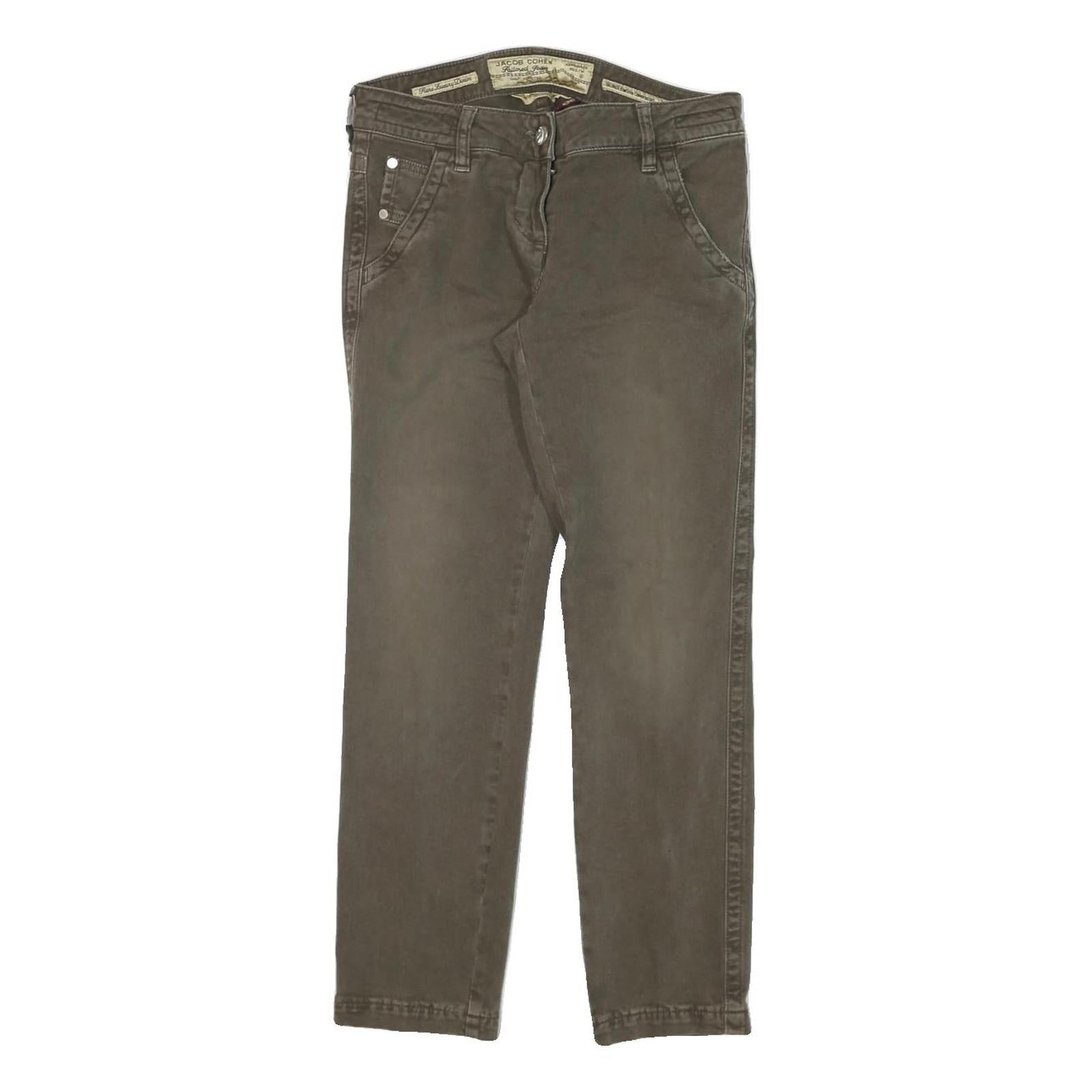 JACOB COHEN Womens Slim Brown Jeans Denim Rinse W29 L27 Stylish Comfortable Refurbished - N/A refurbished available on Cerqular