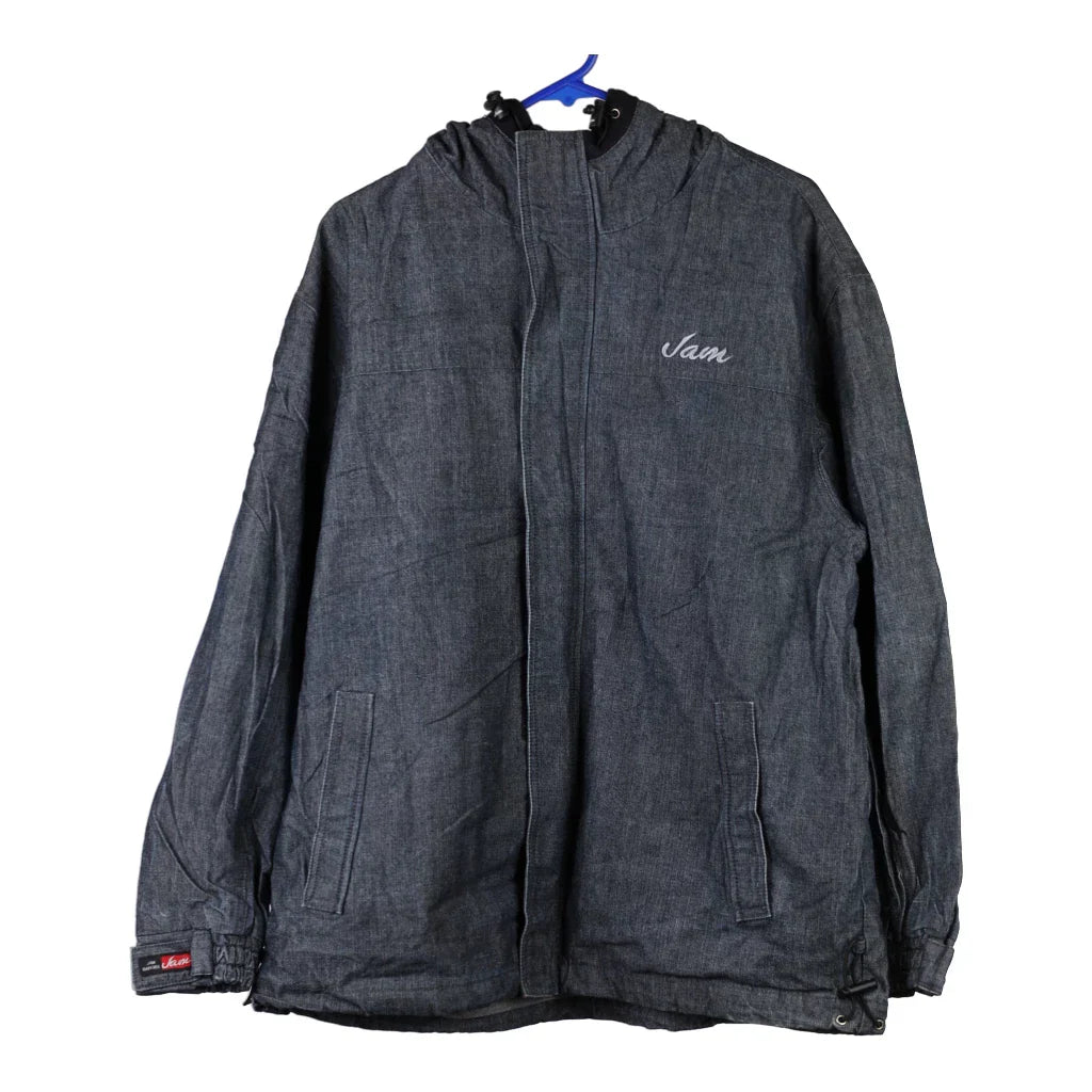 Unbranded Jacket - Large Dark Wash Polyester Blend Refurbished - Thrifted (note: this is a term often used to describe second- refurbished available on Cerqular