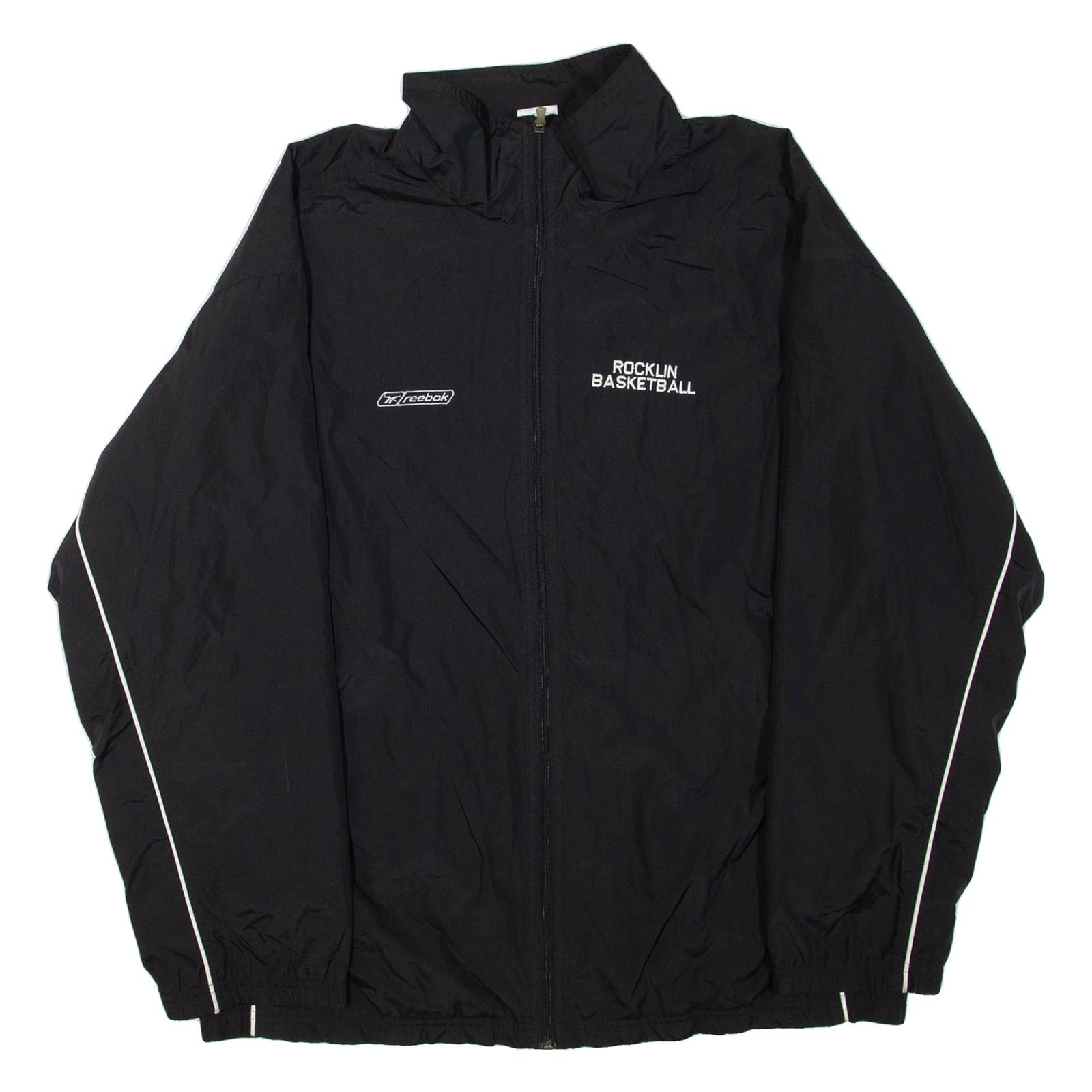REEBOK Rocklin Basketball Mens Track Jacket Black XL Refurbished - N/A refurbished available on Cerqular