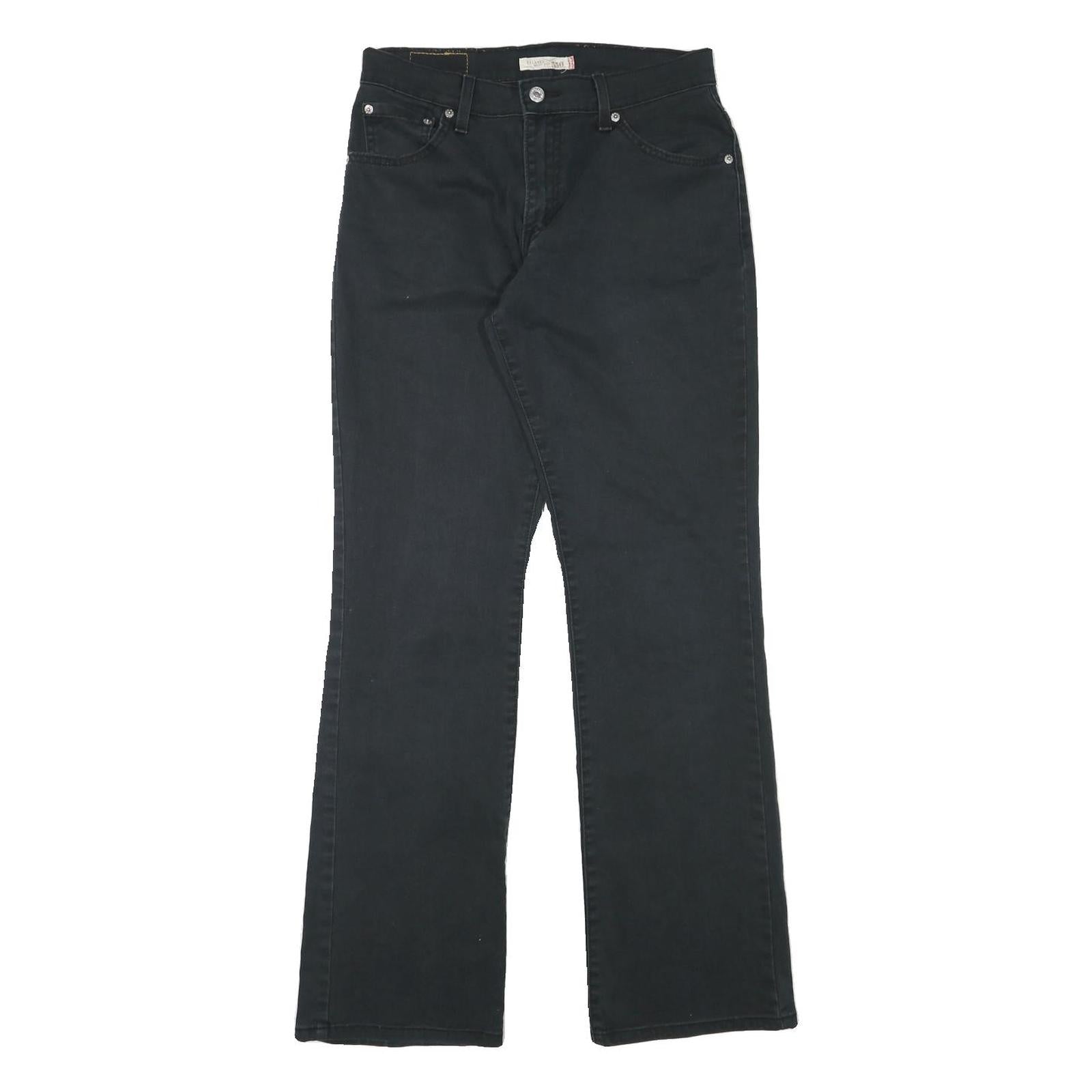 LEVI'S Womens Black Regular Straight Denim Jeans W30 L32 Comfortable Stylish Refurbished - N/A refurbished available on Cerqular