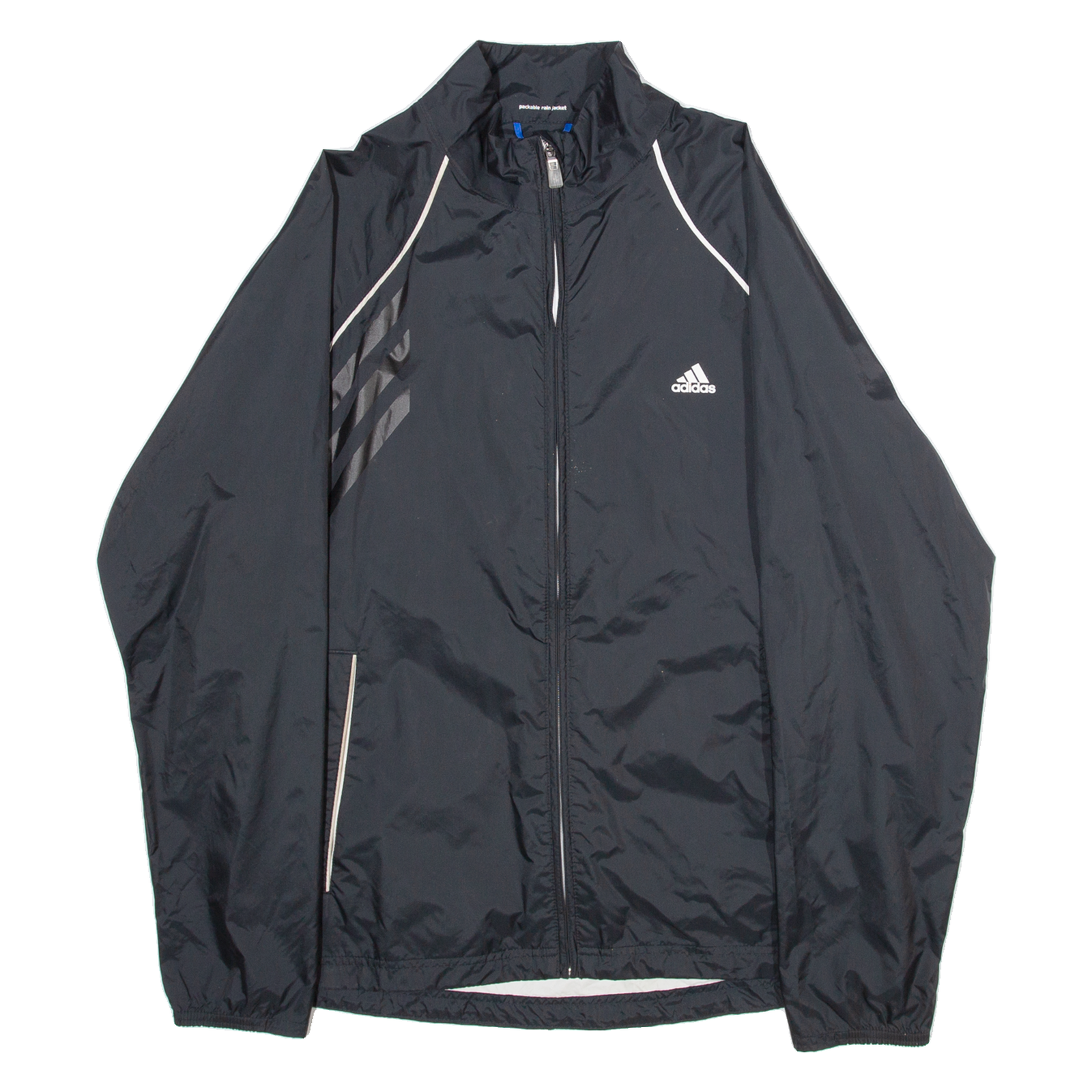NIKE Packable Rain Jacket Womens Rain Jacket Black Nylon M Refurbished - N/A refurbished available on Cerqular
