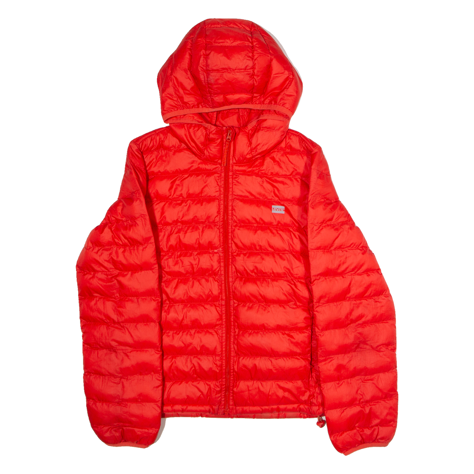 LEVI'S Womens Puffer Jacket Red Hooded S Refurbished - N/A refurbished available on Cerqular